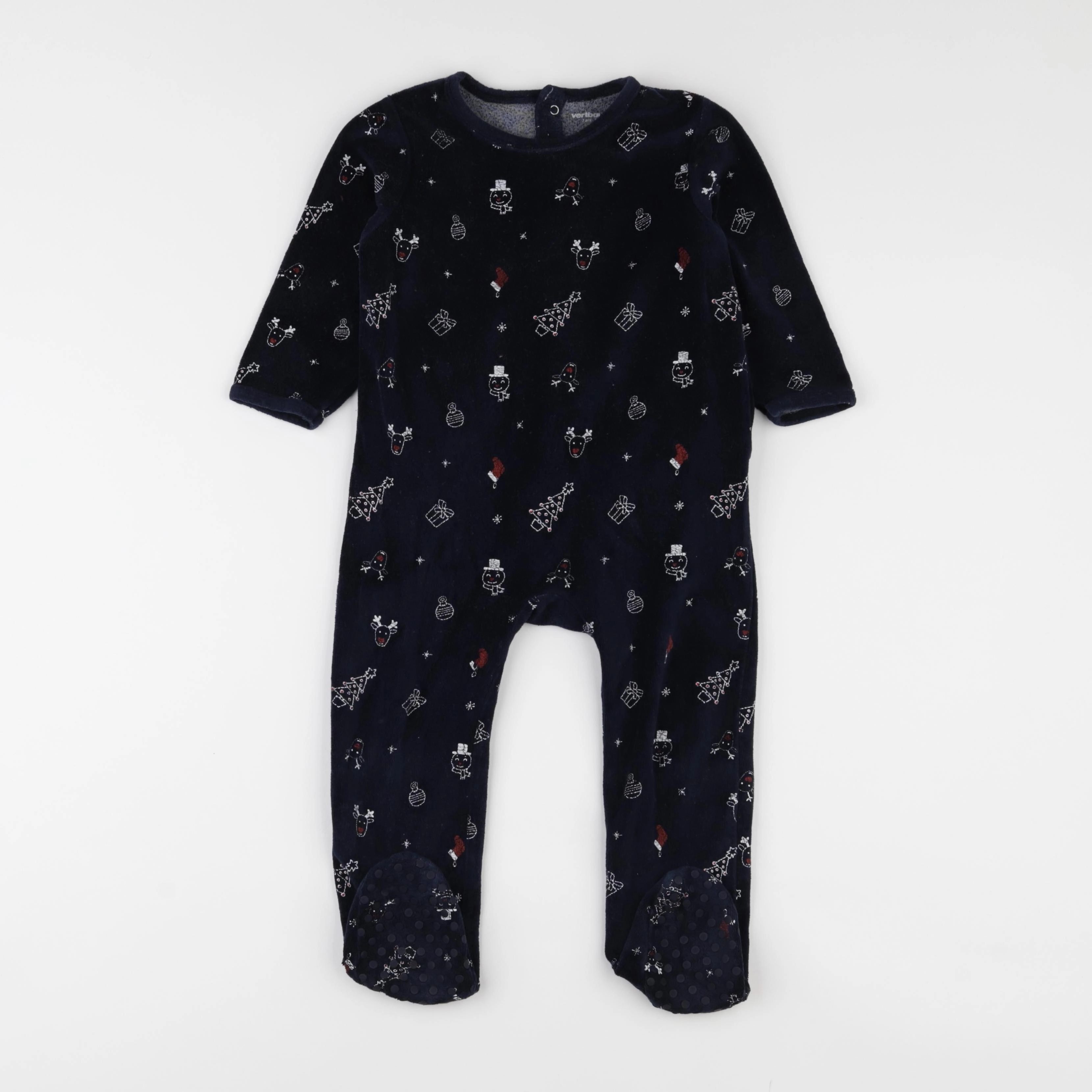 Vertbaudet - pyjama velours bleu - 2 ans