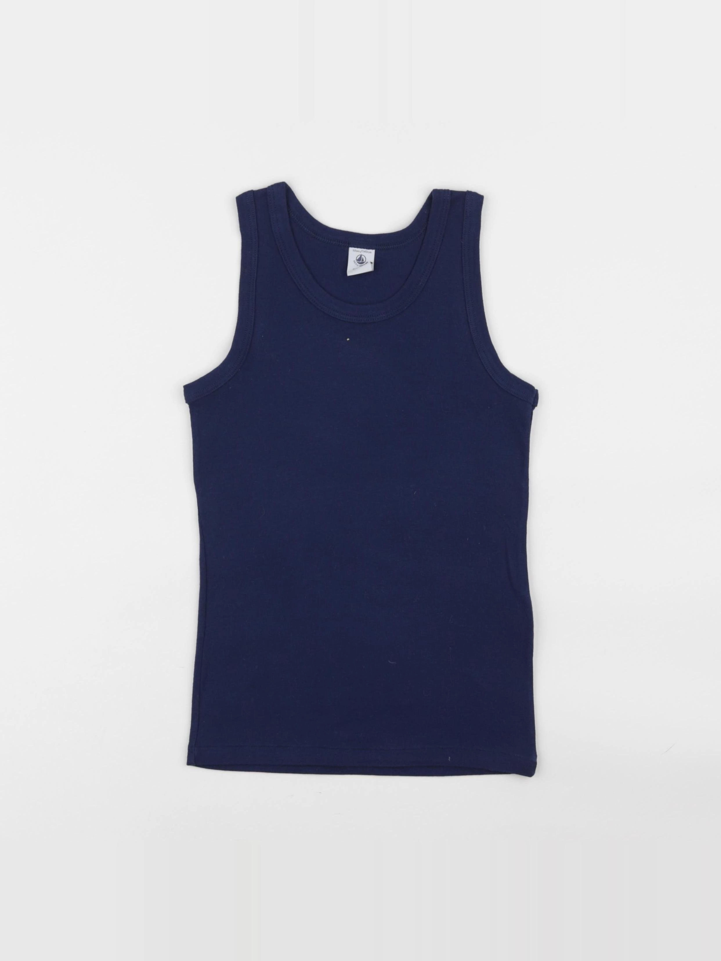 Petit Bateau - maillot de corps bleu - 10 ans