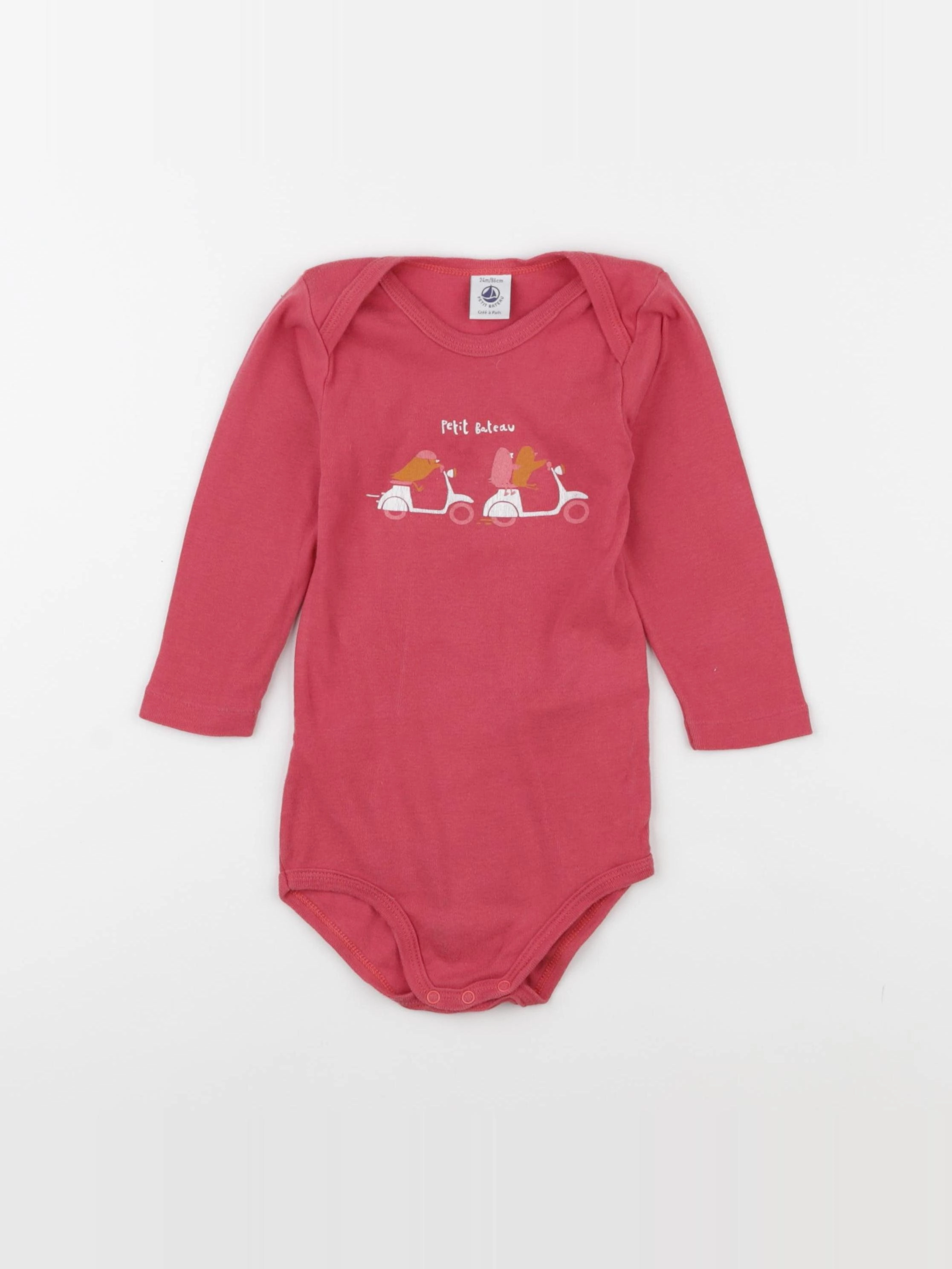 Petit Bateau - body rose - 24 mois