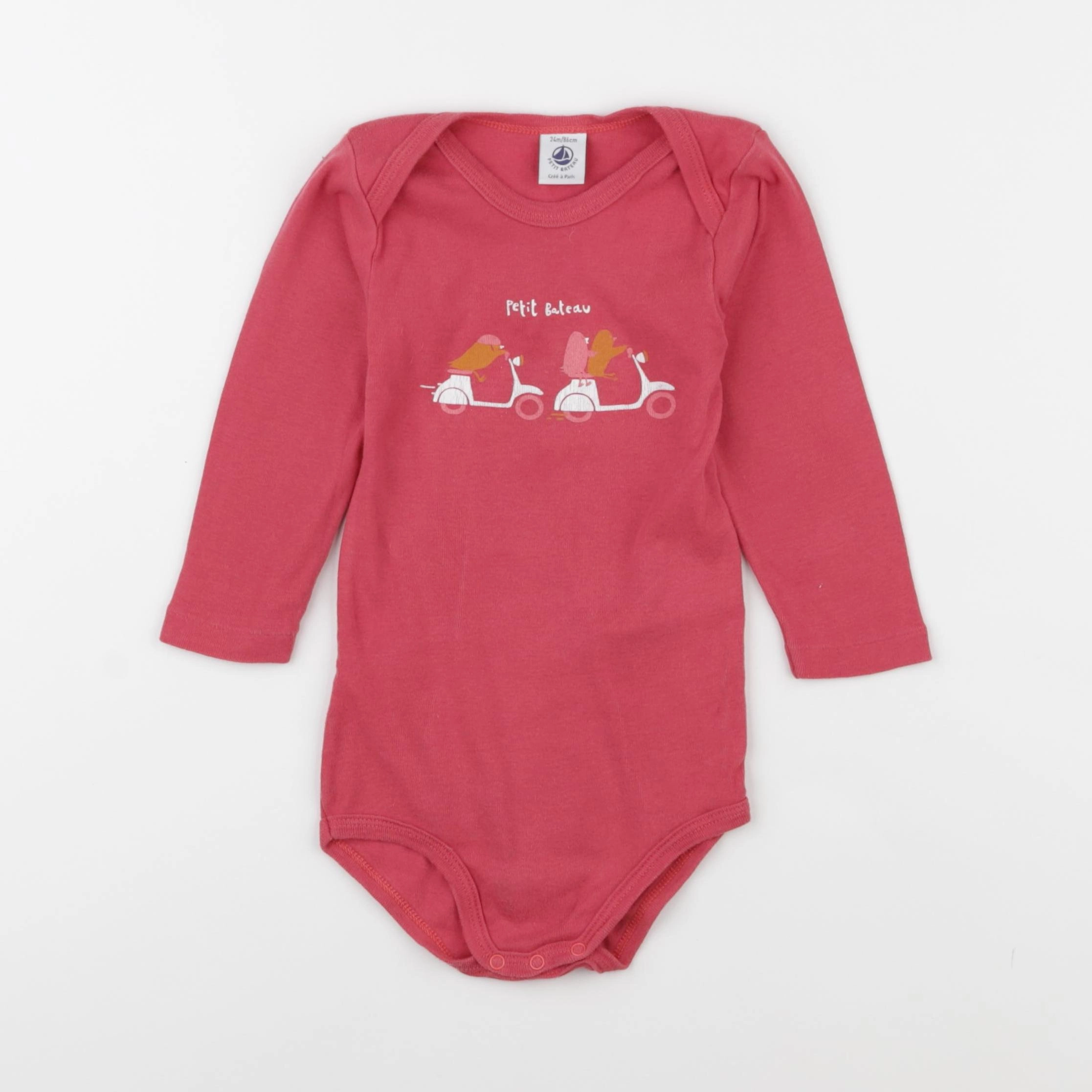 Petit Bateau - body rose - 24 mois