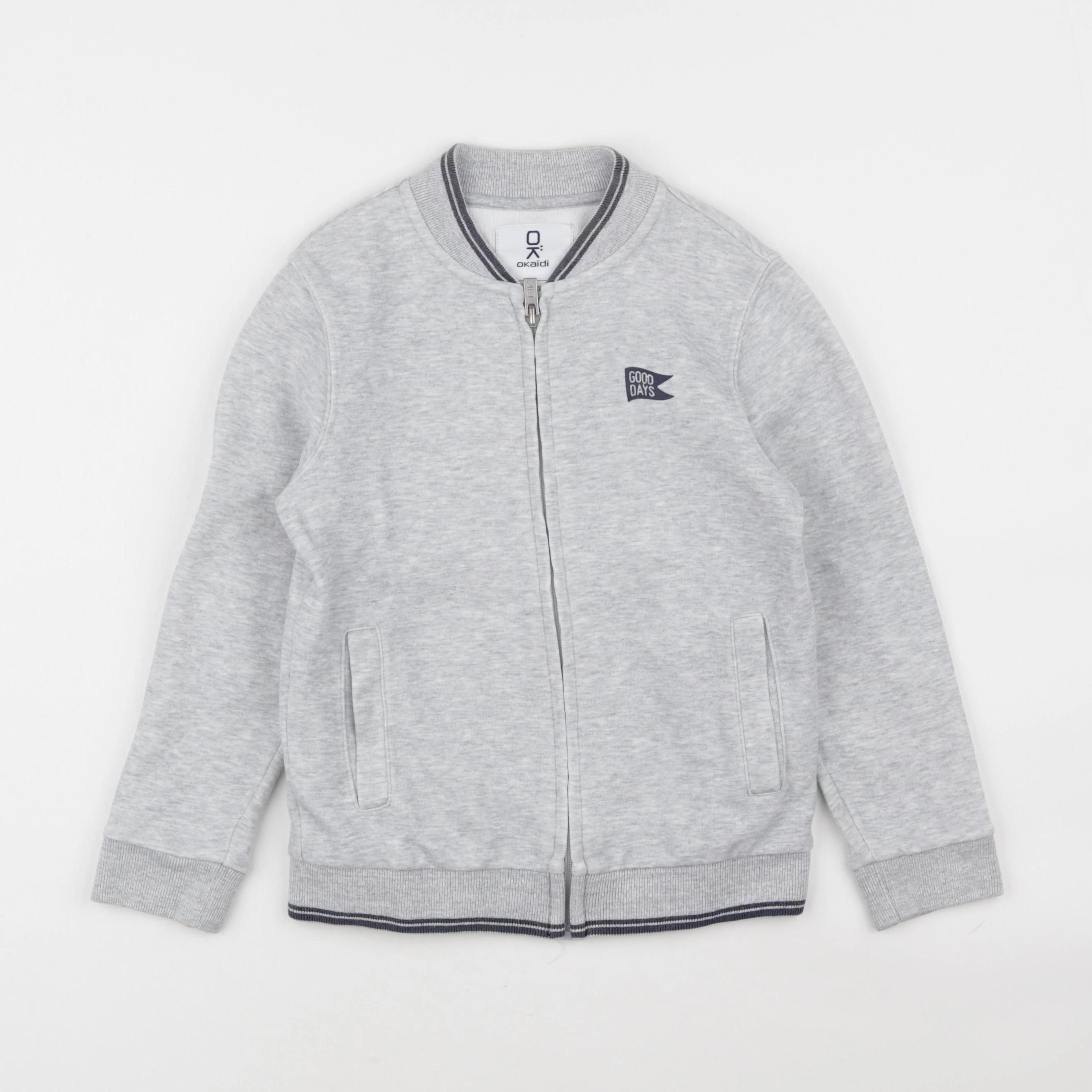 Okaidi - sweat gris - 8 ans