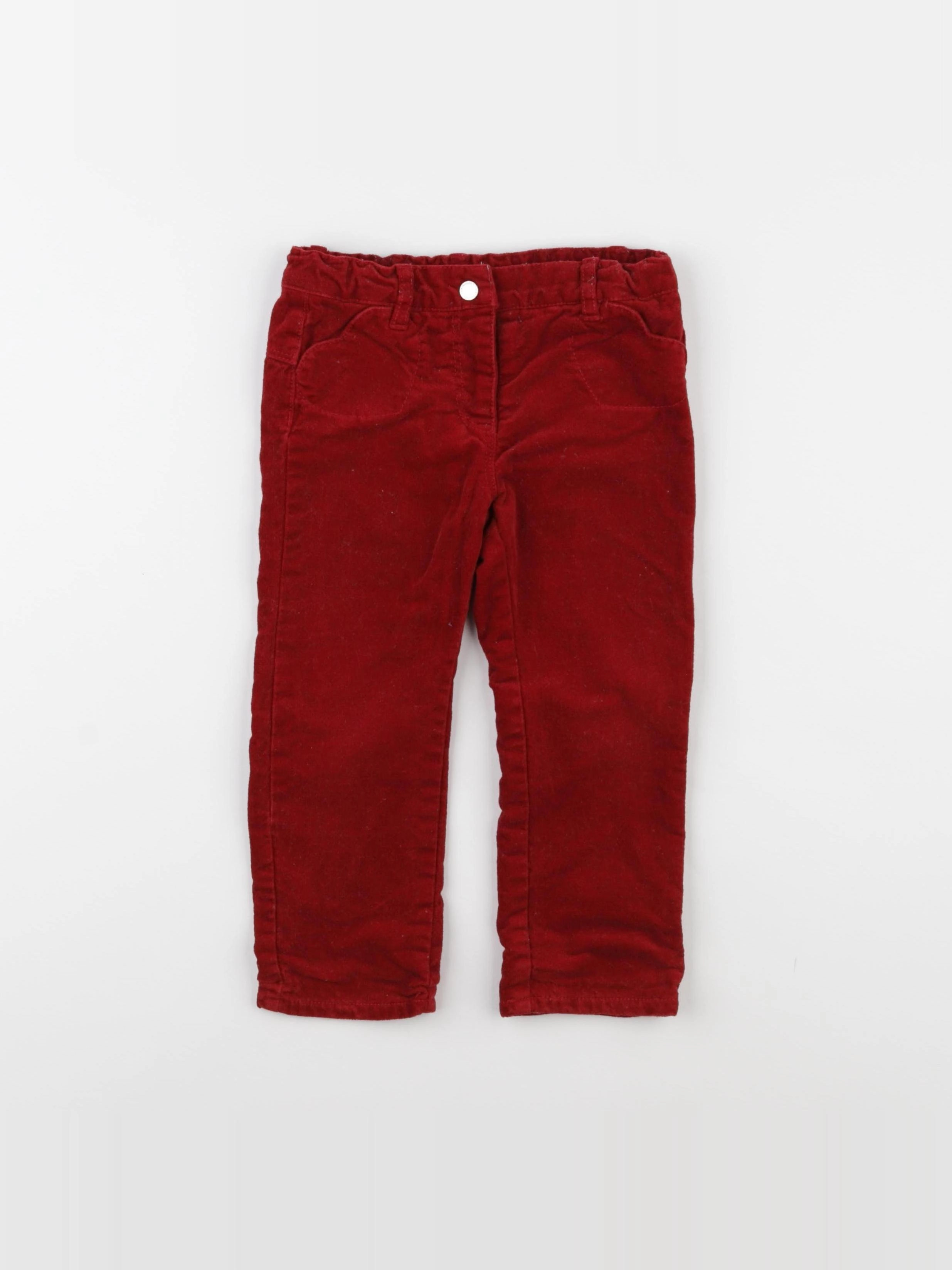 Vertbaudet - pantalon rouge - 2 ans