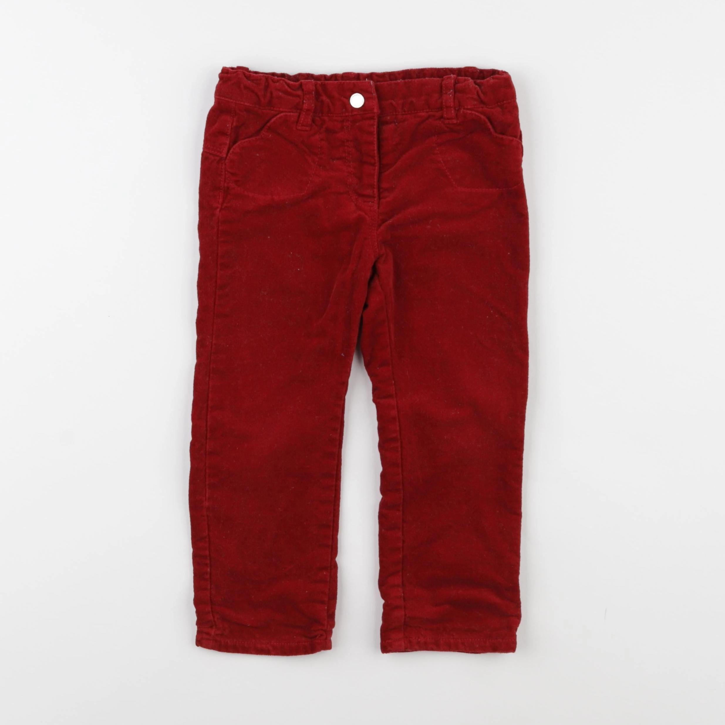 Vertbaudet - pantalon rouge - 2 ans