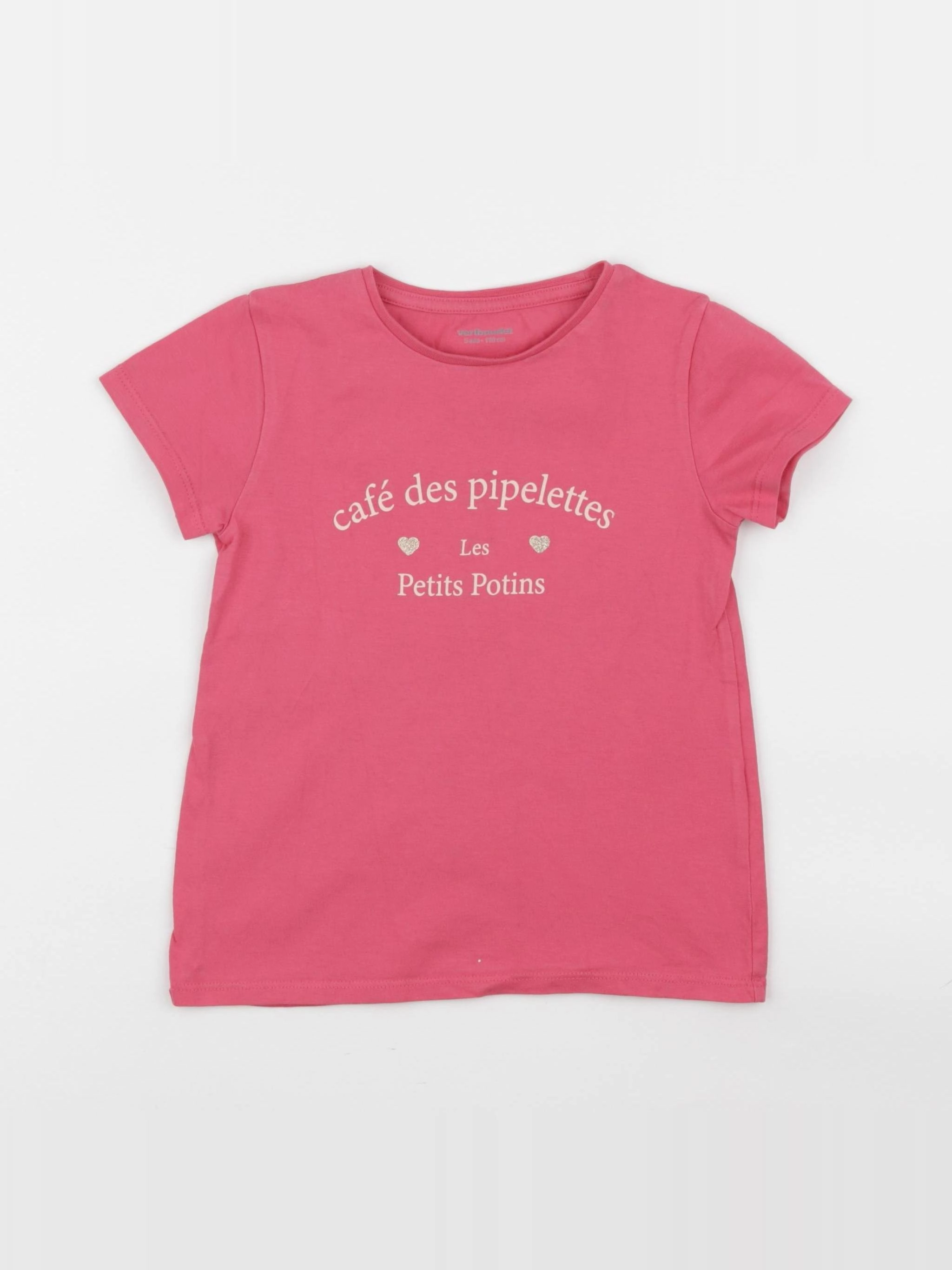 Vertbaudet - tee-shirt rose - 5 ans
