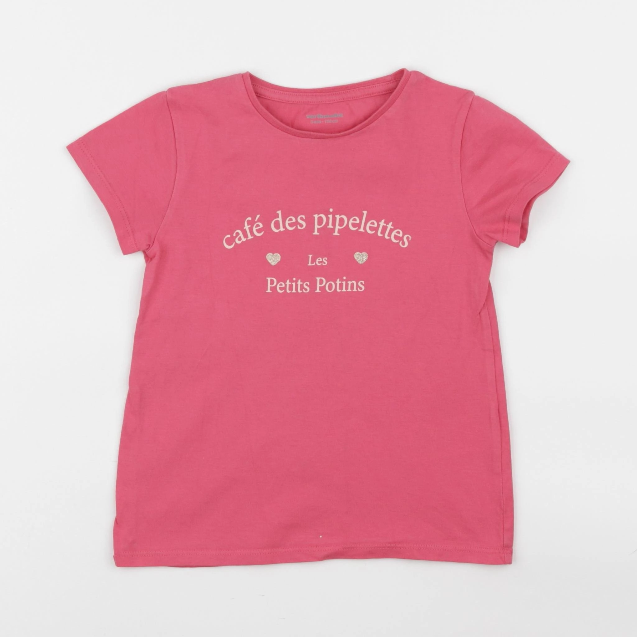 Vertbaudet - tee-shirt rose - 5 ans