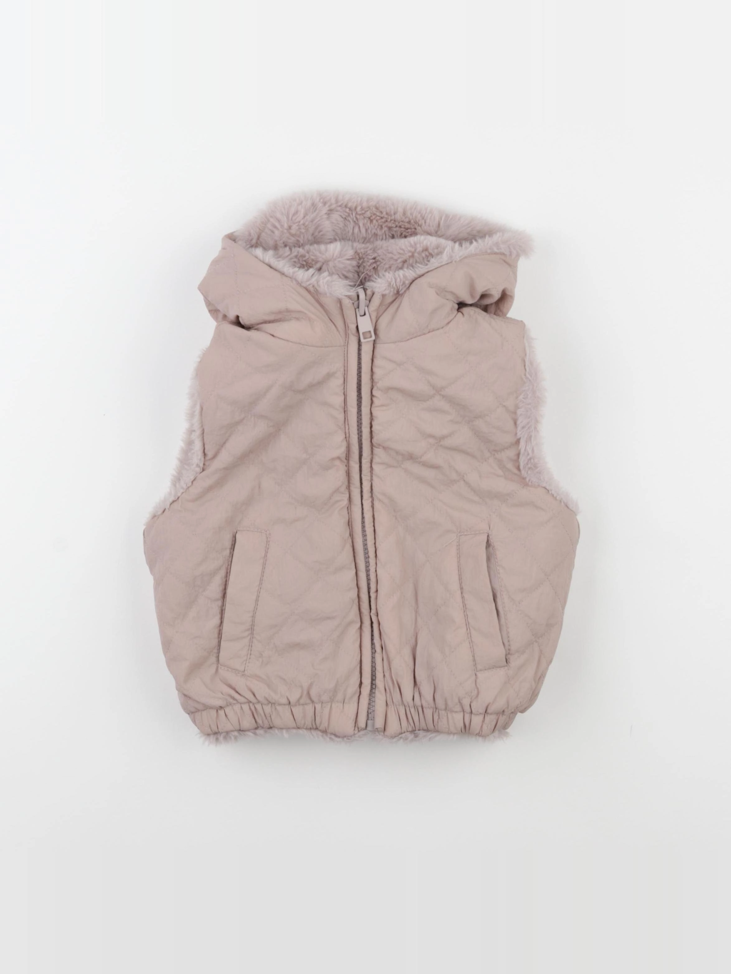Zara - doudoune réversible rose - 24 mois