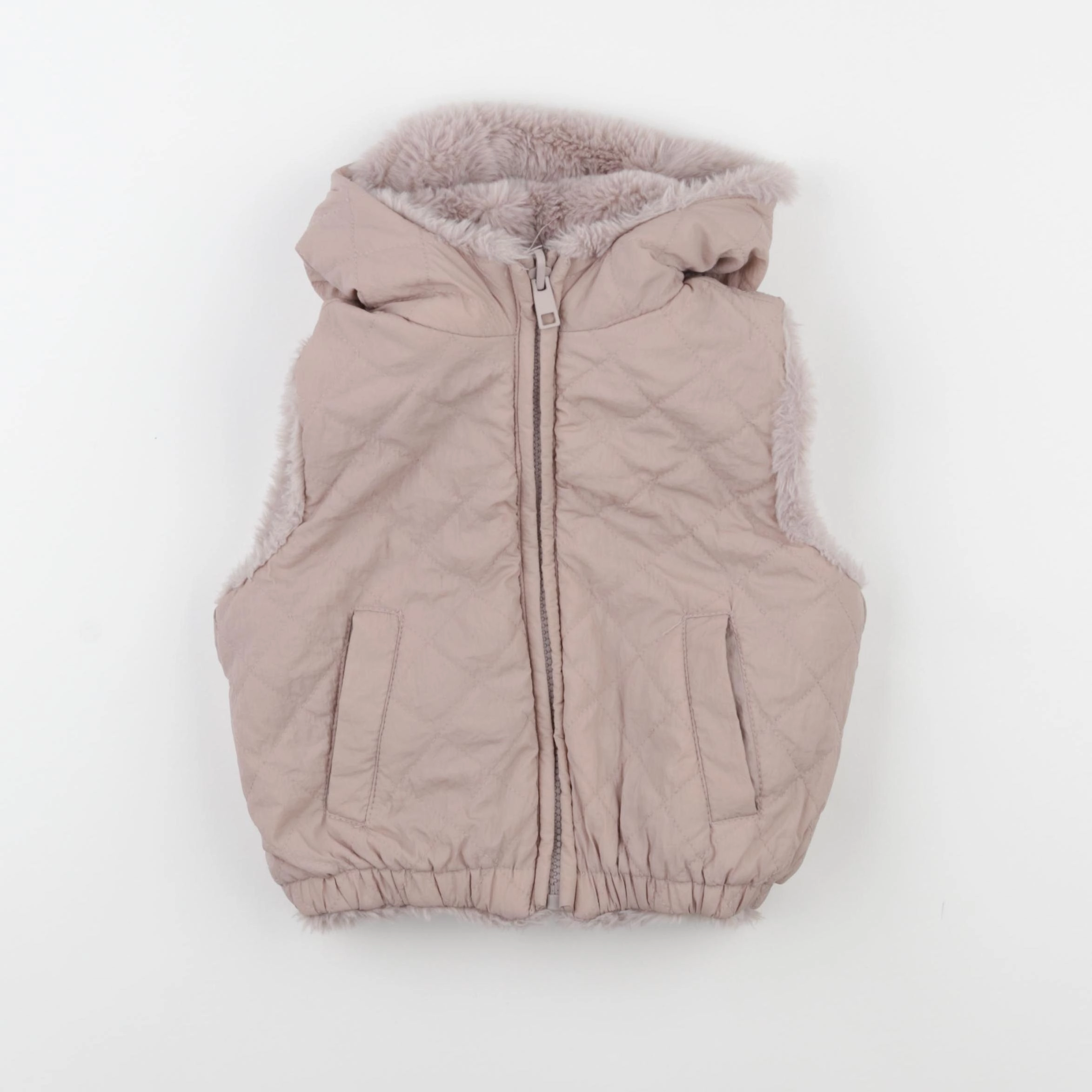 Zara - doudoune réversible rose - 24 mois