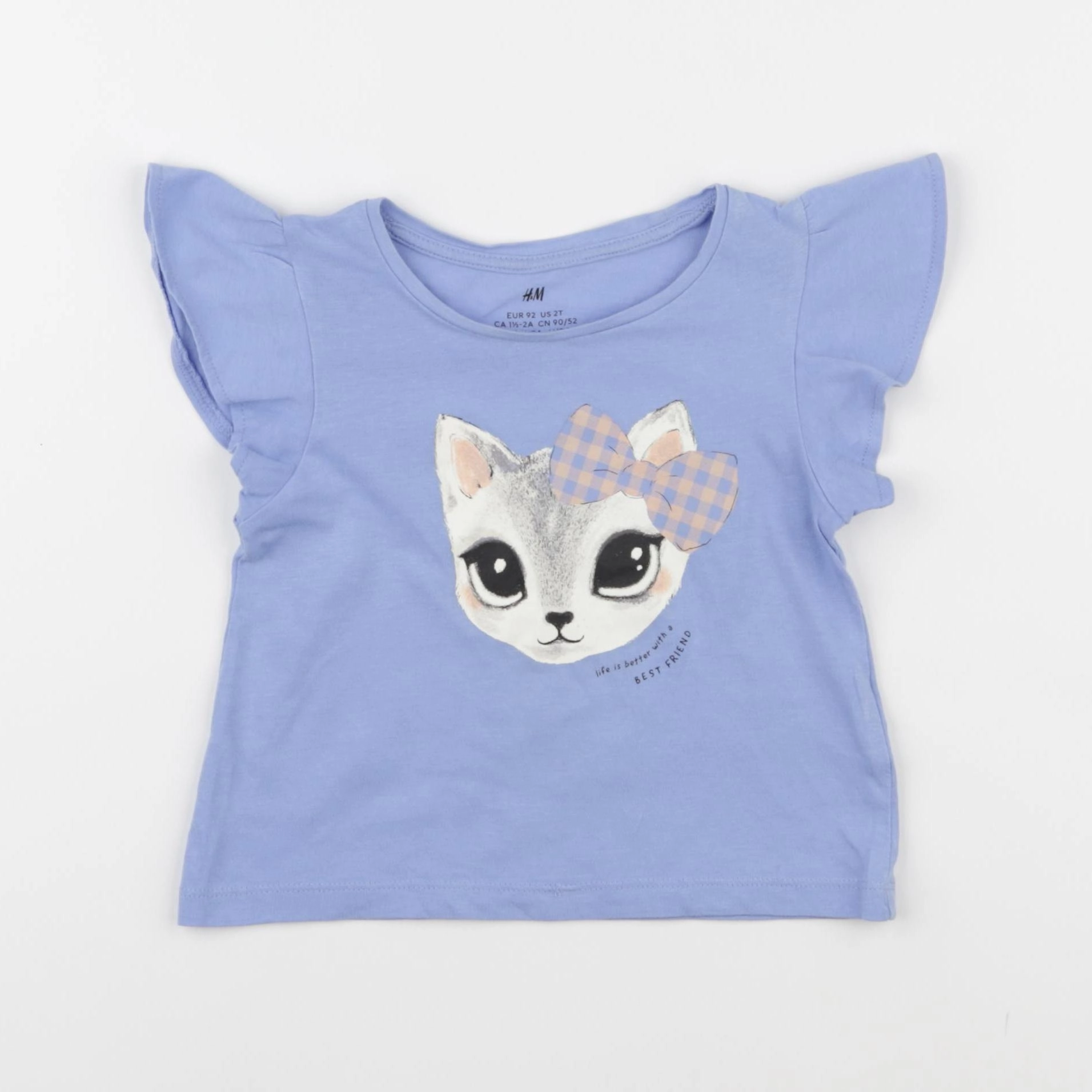 H&M - tee-shirt bleu - 18/24 mois