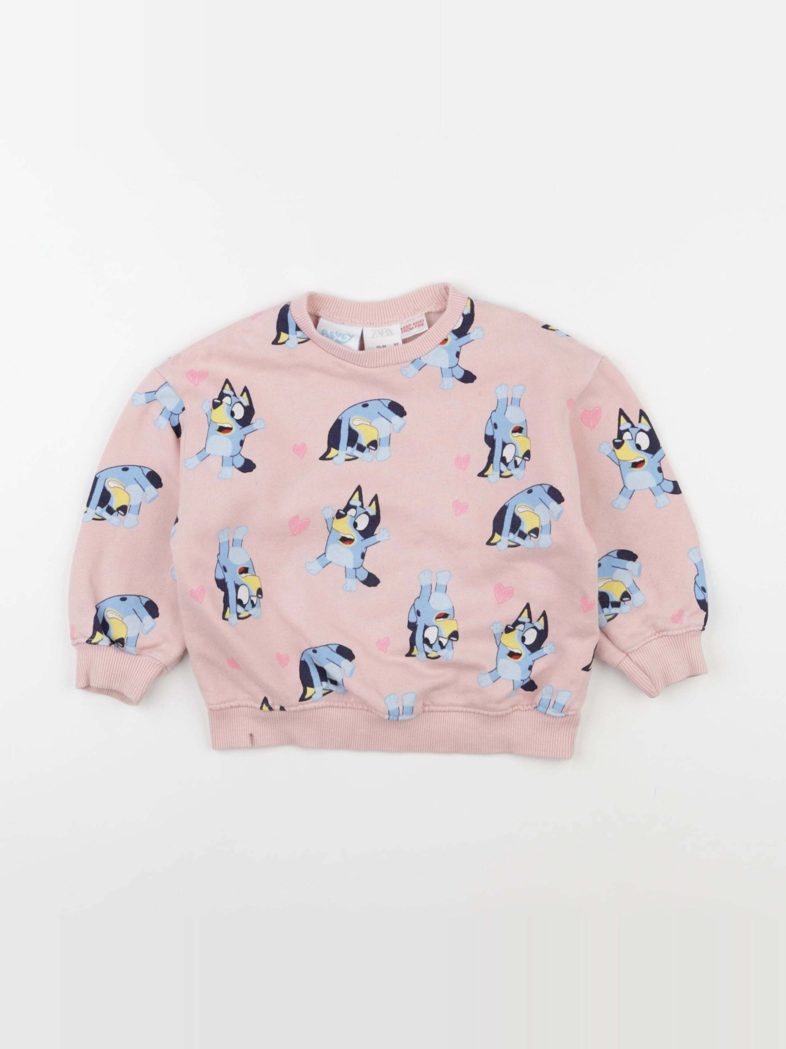 Zara - sweat rose - 18/24 mois