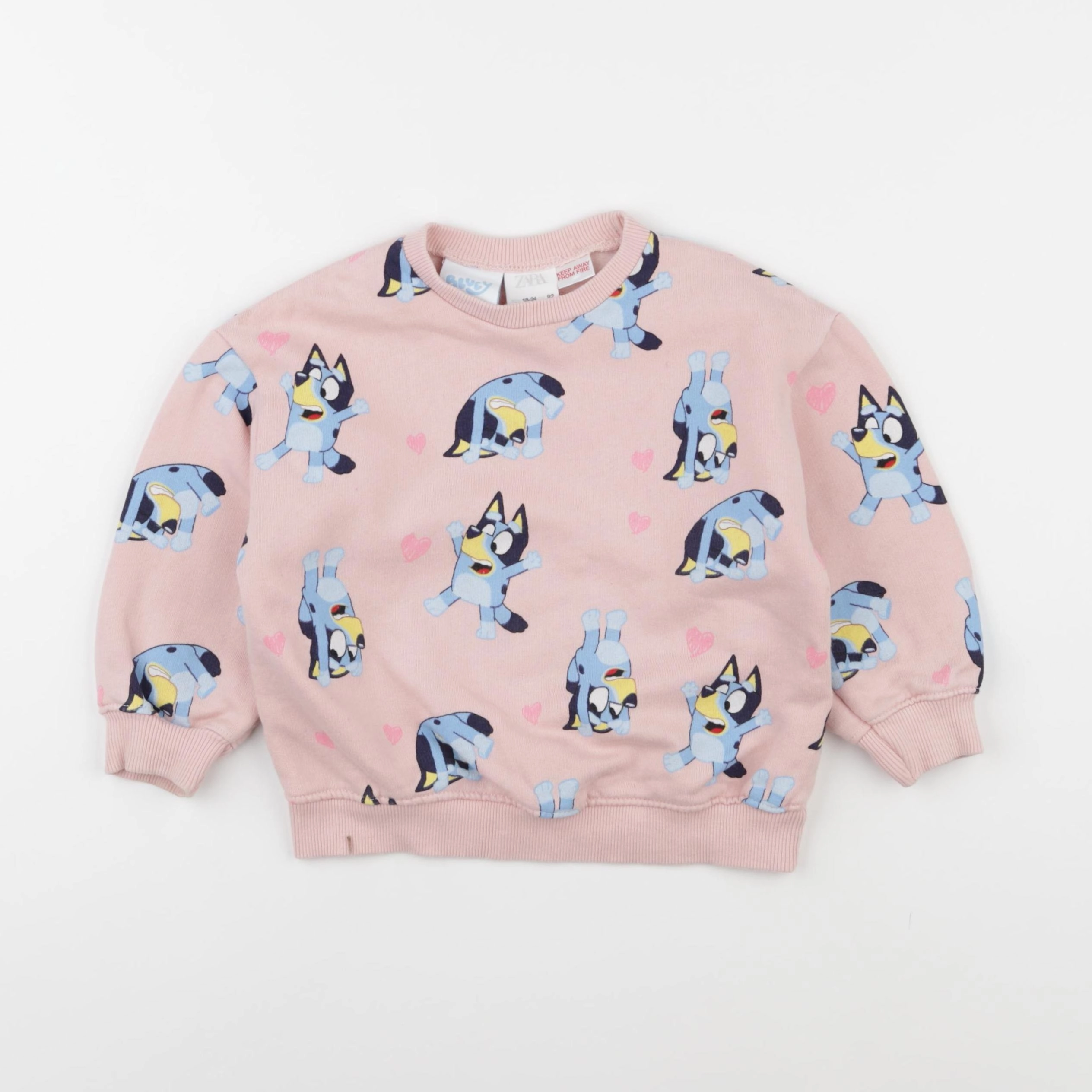 Zara - sweat rose - 18/24 mois