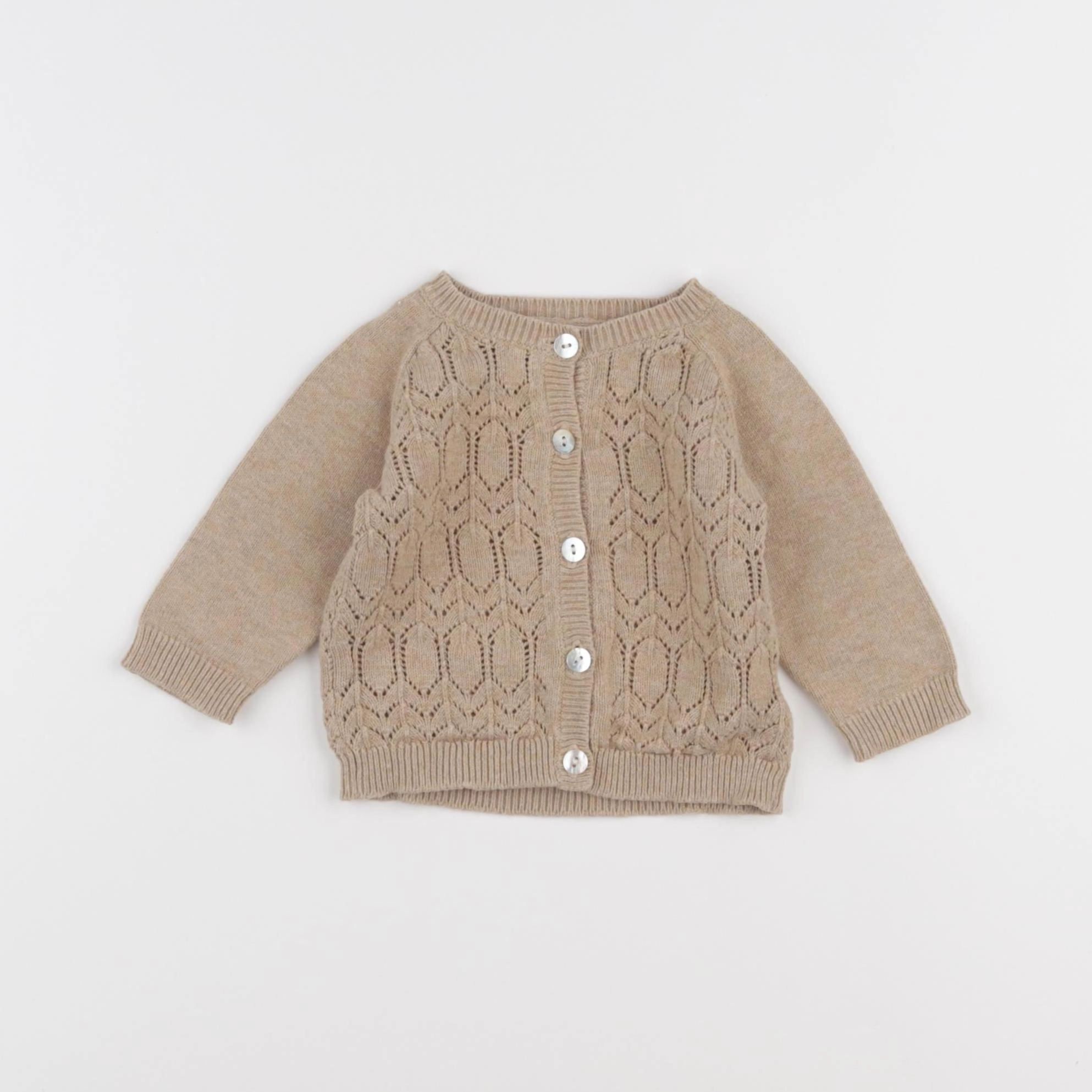 La Petite Collection - gilet marron - 3 mois