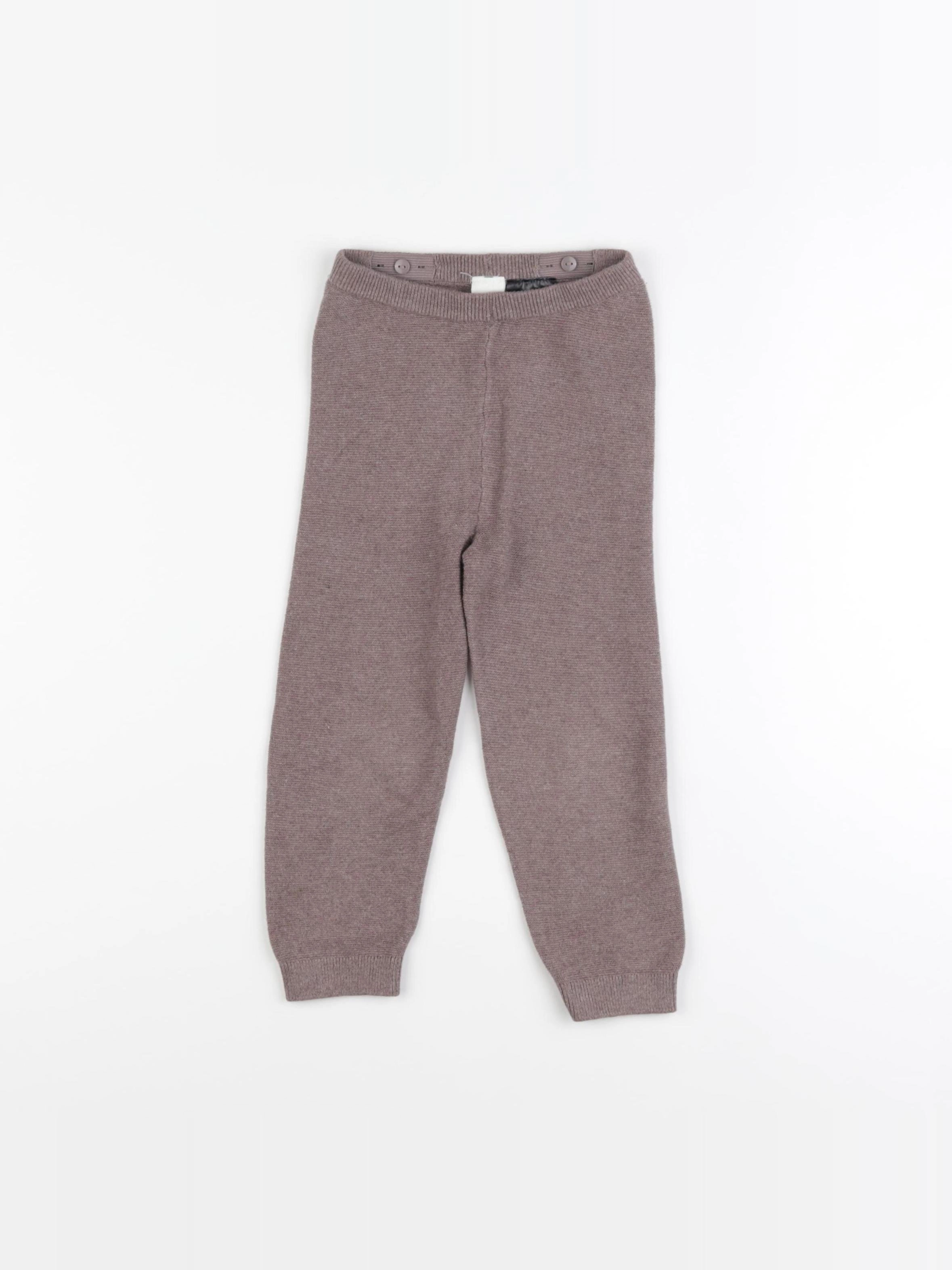 H&M - legging marron - 2/3 ans