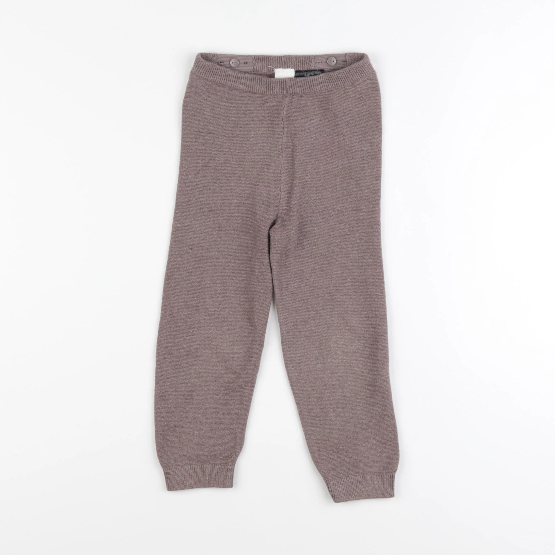 H&M - legging marron - 2/3 ans