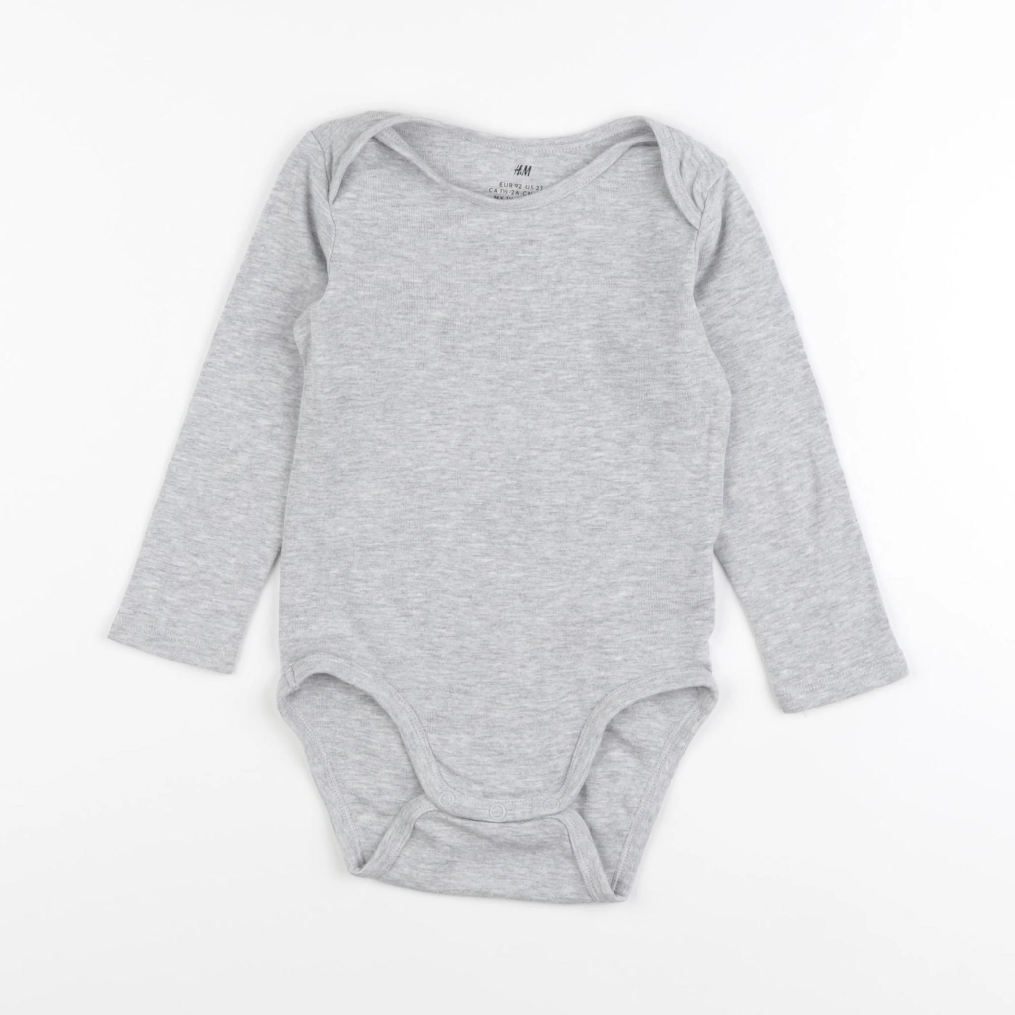 H&M - body gris - 18 mois à 2 ans