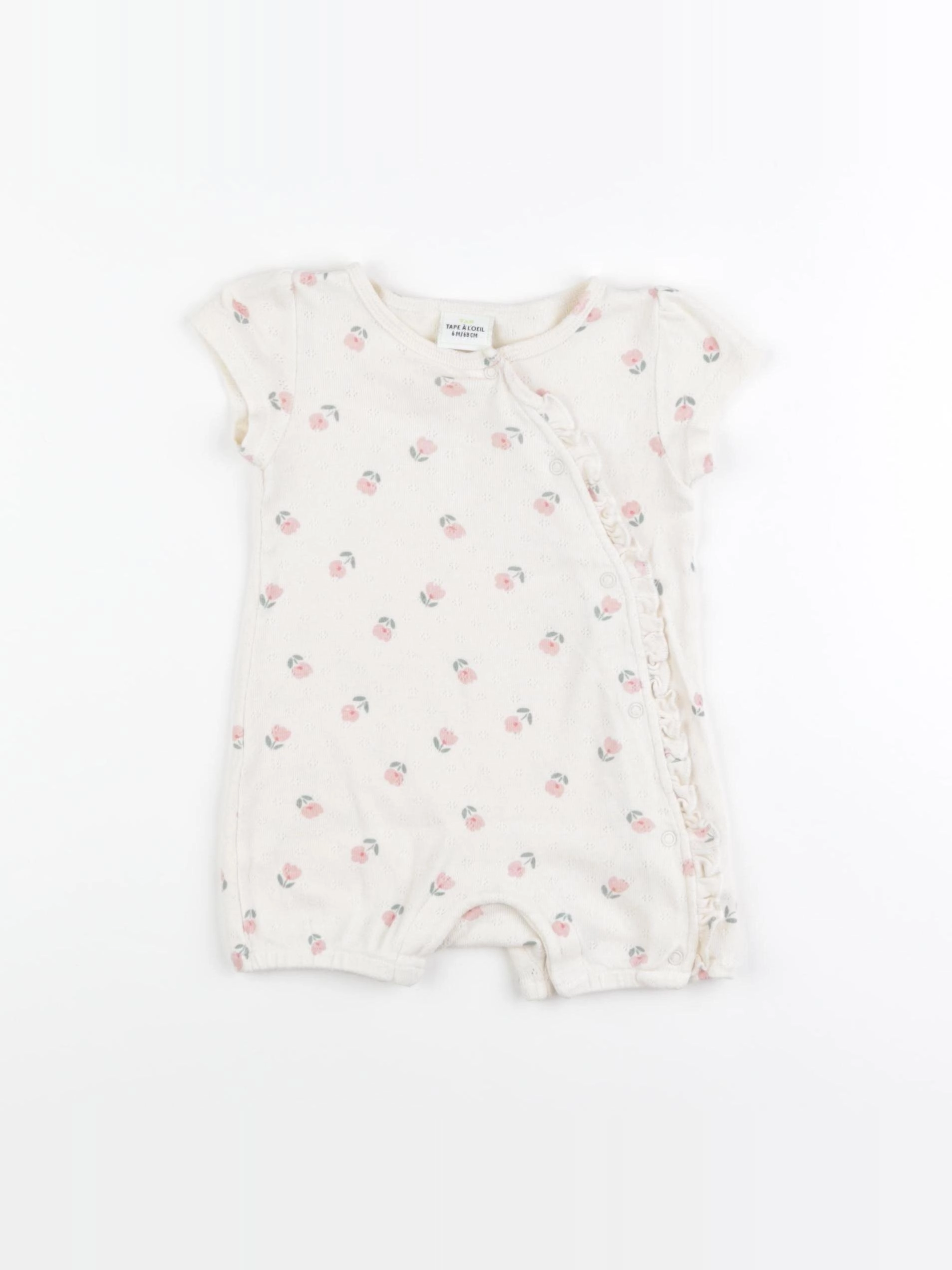 Tape à l'oeil - combinaison coton beige - 6 mois