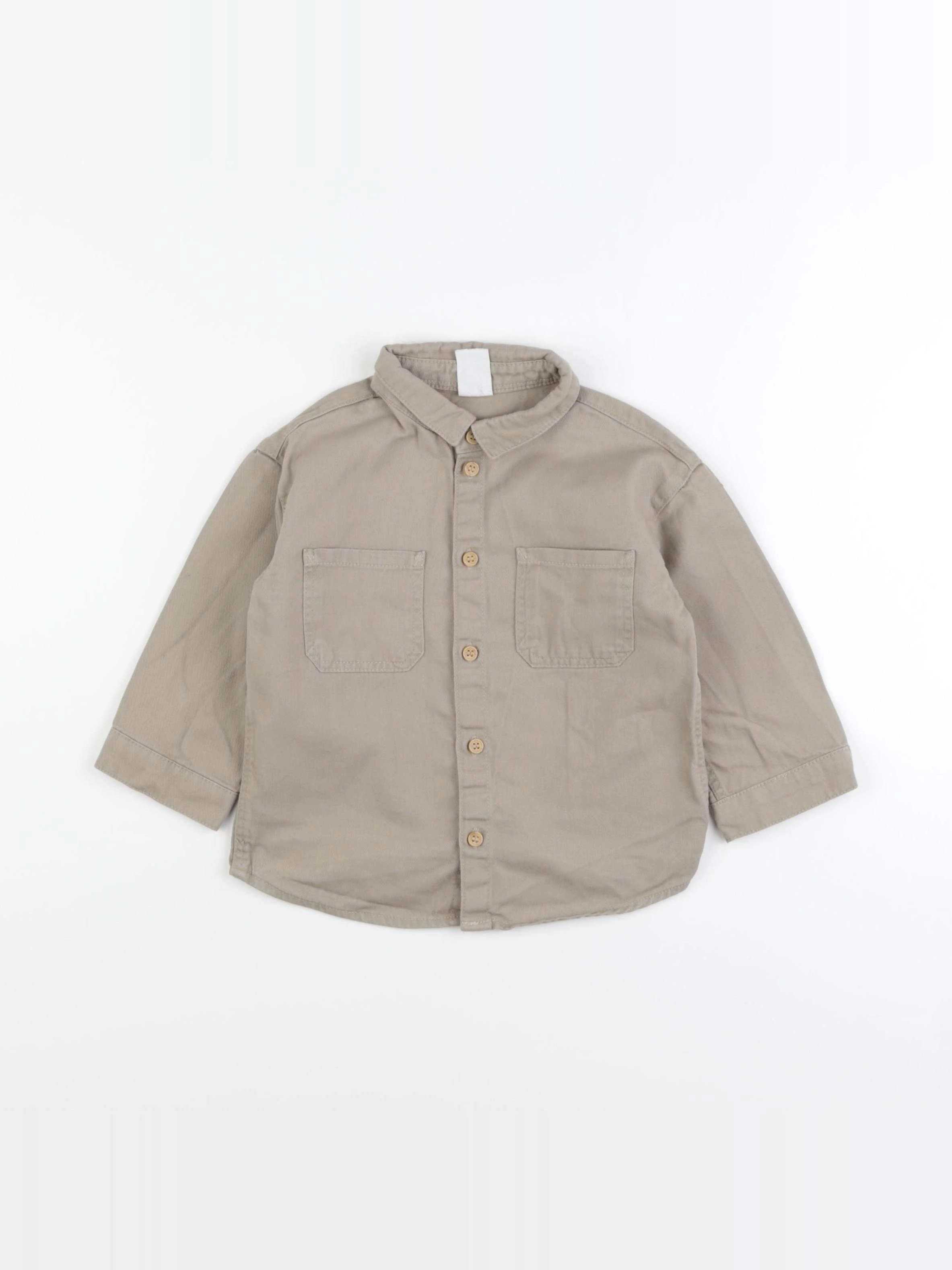 H&M - chemise vert - 12/18 mois