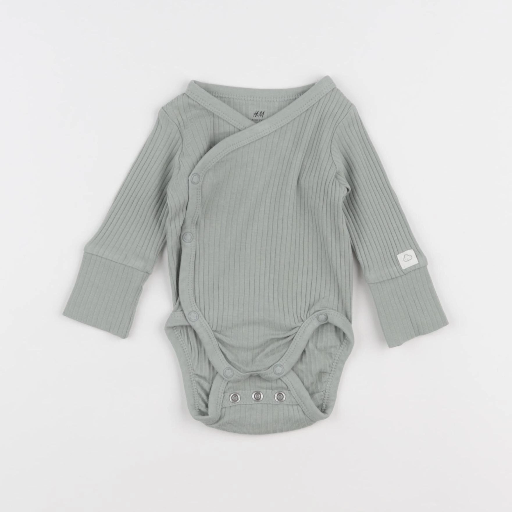 H&M - body vert - 0/1 mois