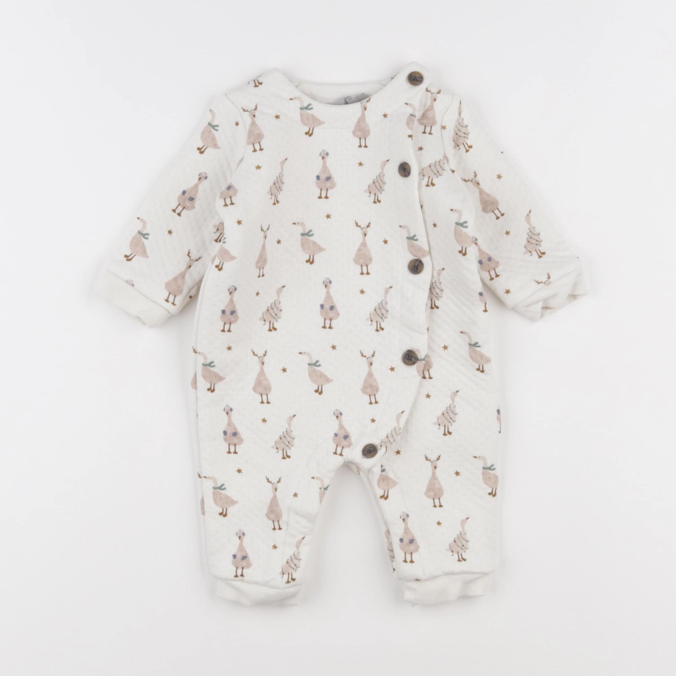 Boutchou - combinaison coton beige - 3 mois