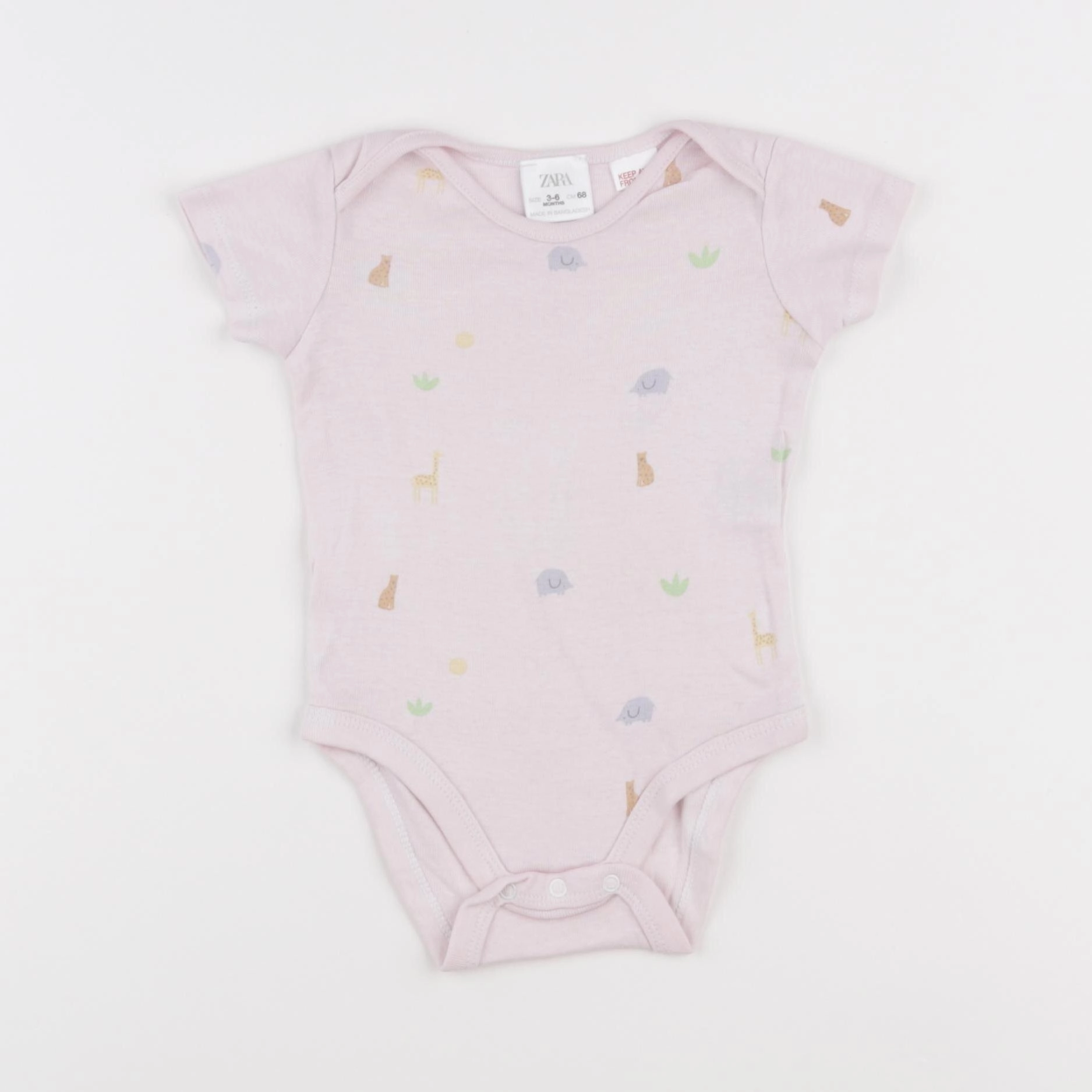 Zara - body rose - 3/6 mois