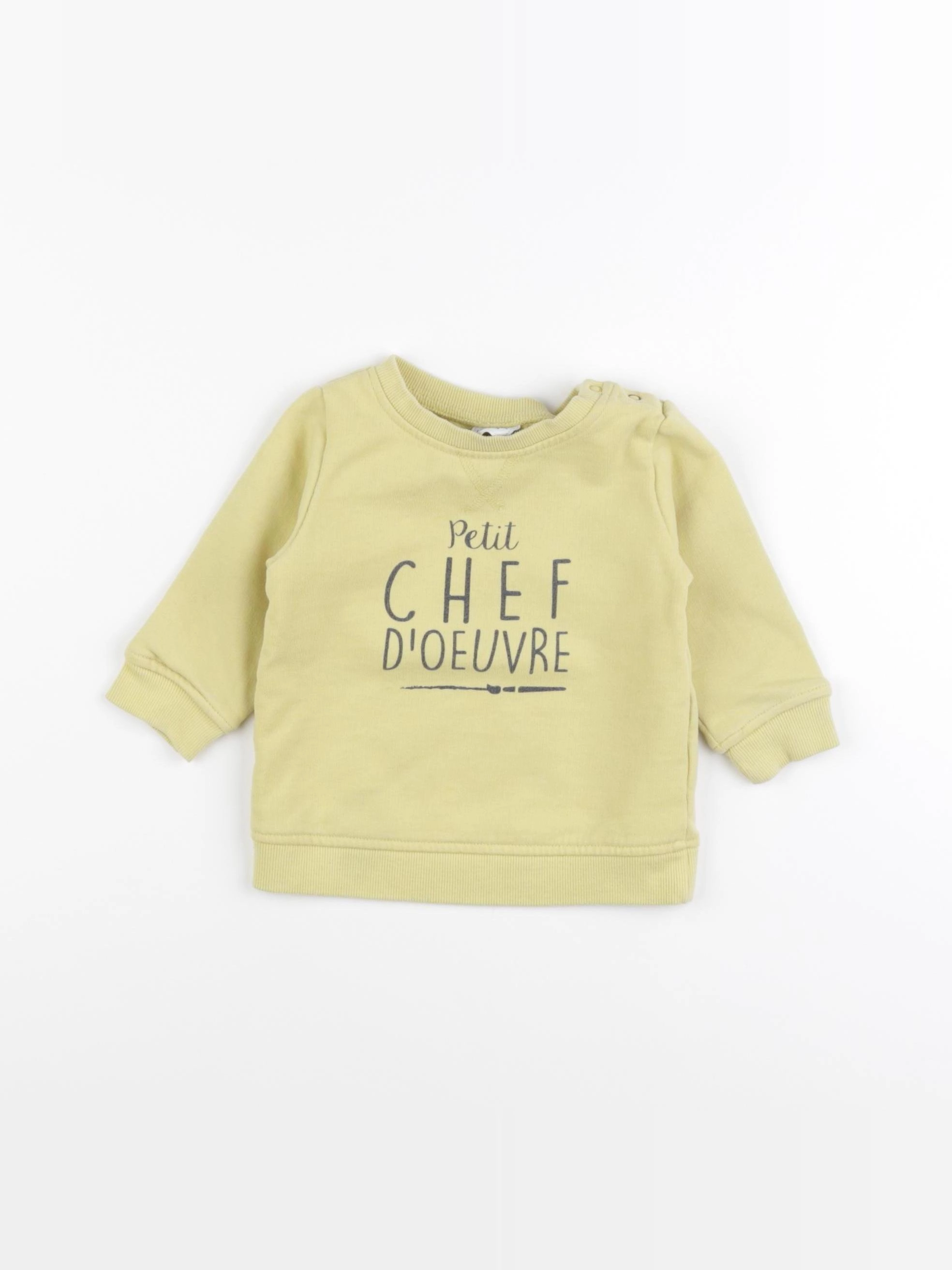 Tape à l'oeil - sweat jaune - 9 mois