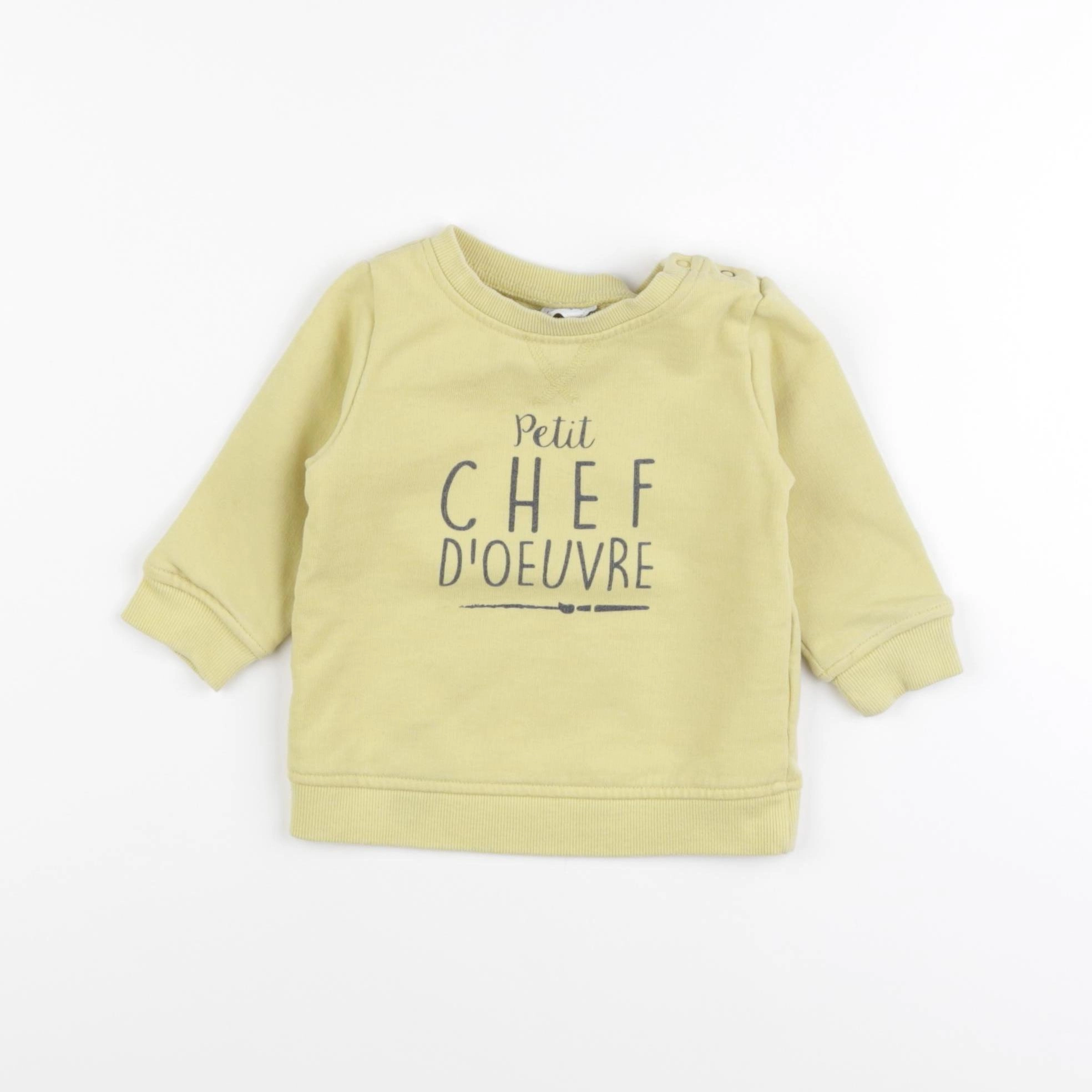 Tape à l'oeil - sweat jaune - 9 mois