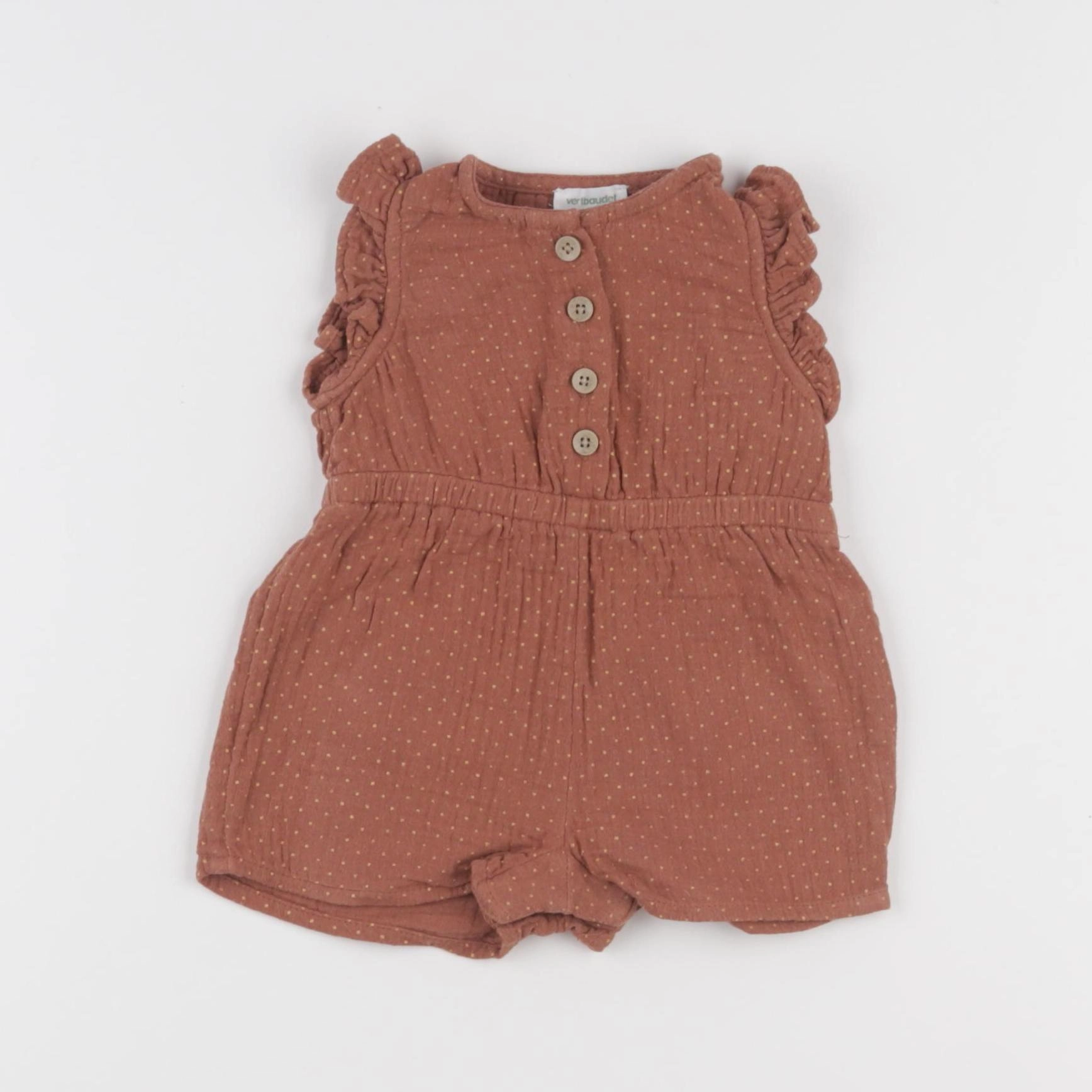 Vertbaudet - combinaison marron - 3 mois