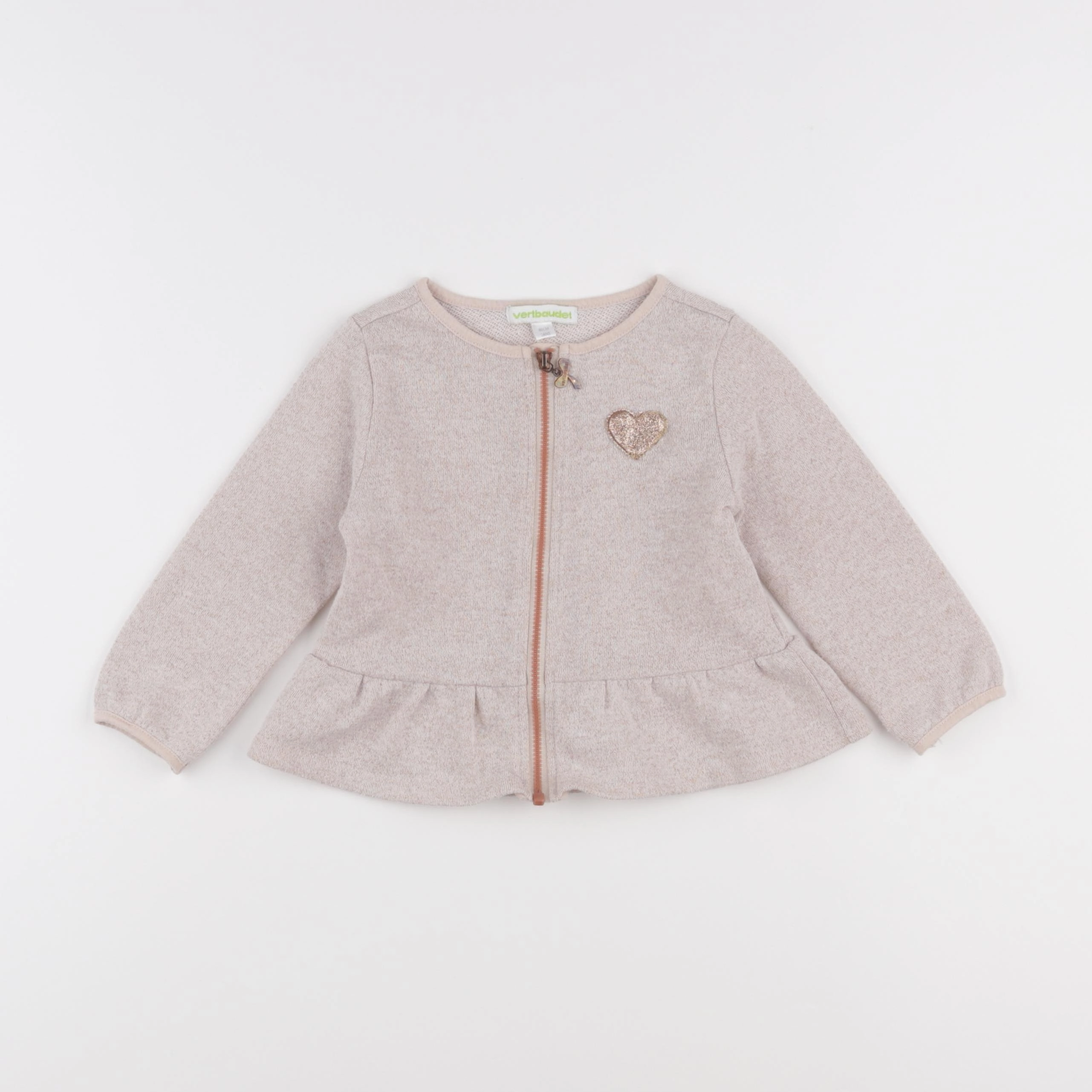 Vertbaudet - gilet rose - 2 ans