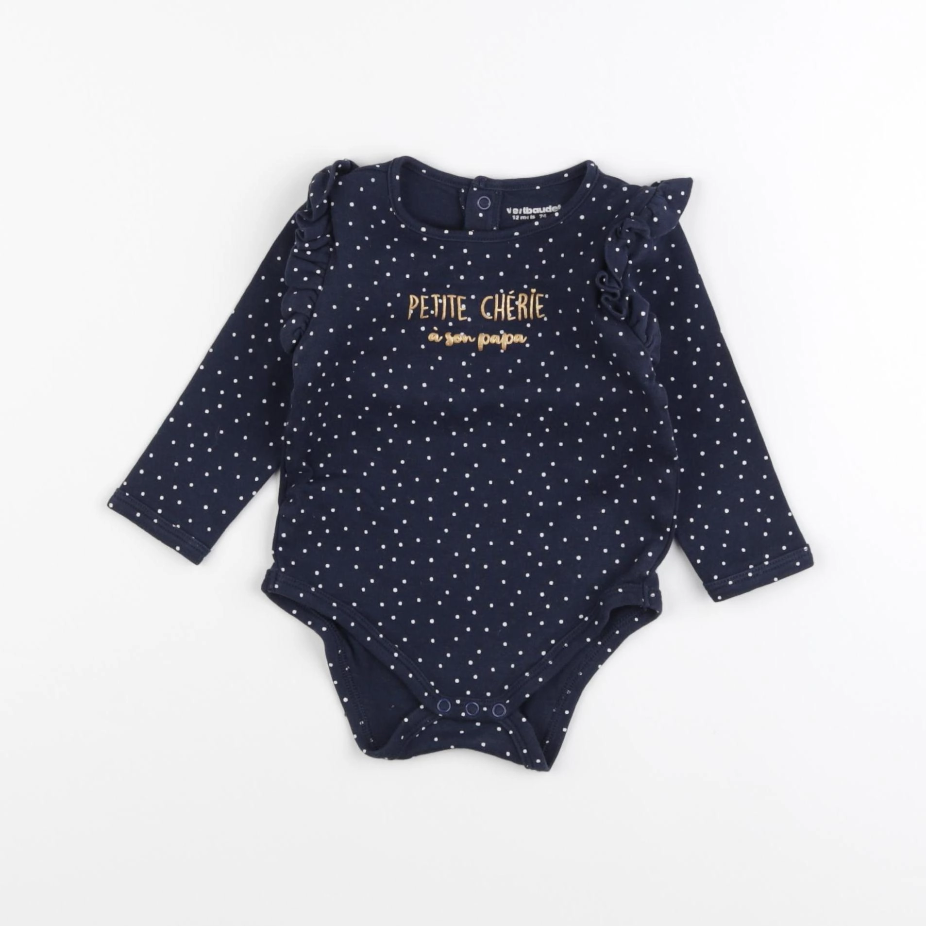 Vertbaudet - body bleu - 12 mois