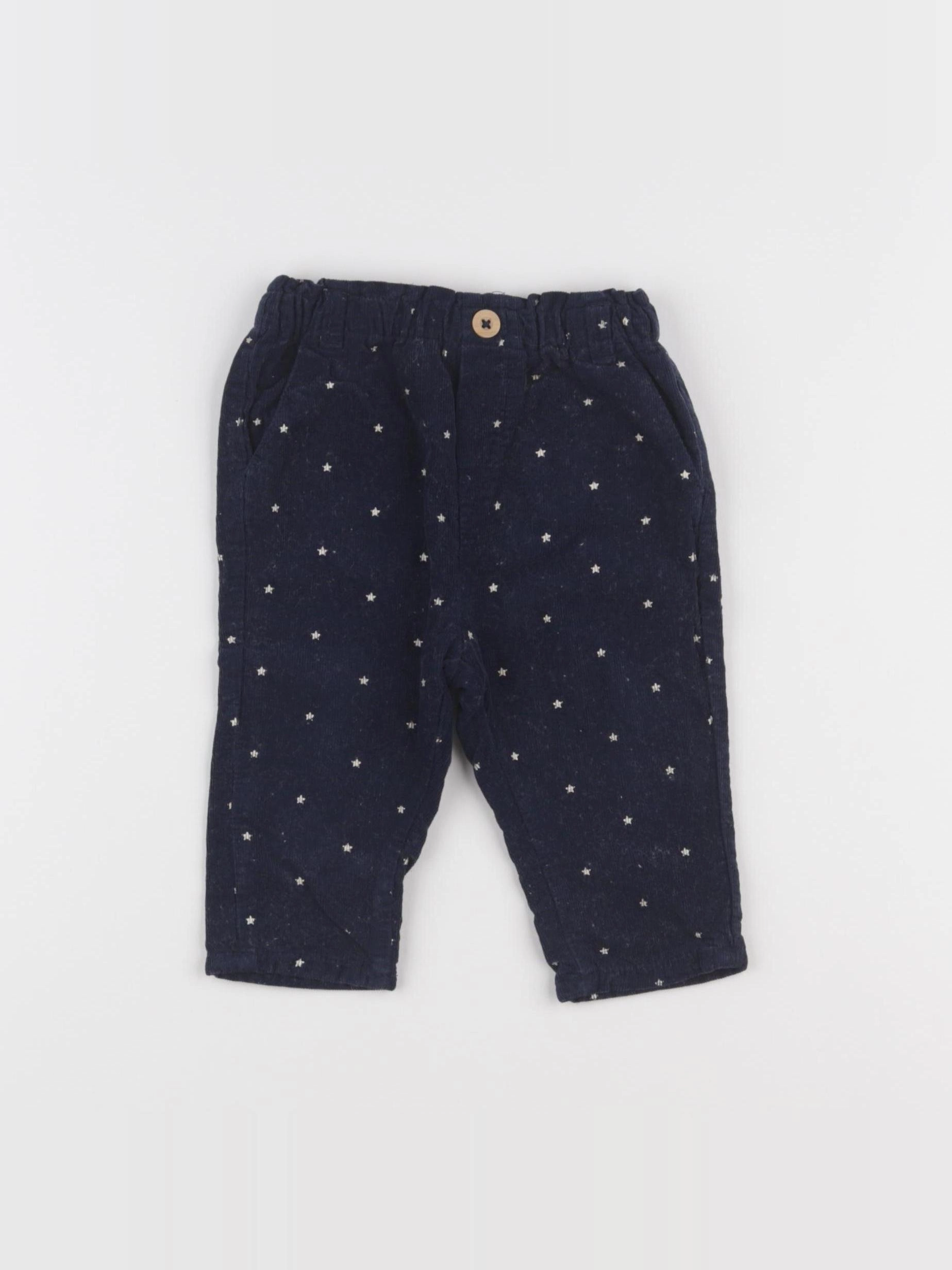 Vertbaudet - pantalon bleu - 9 mois