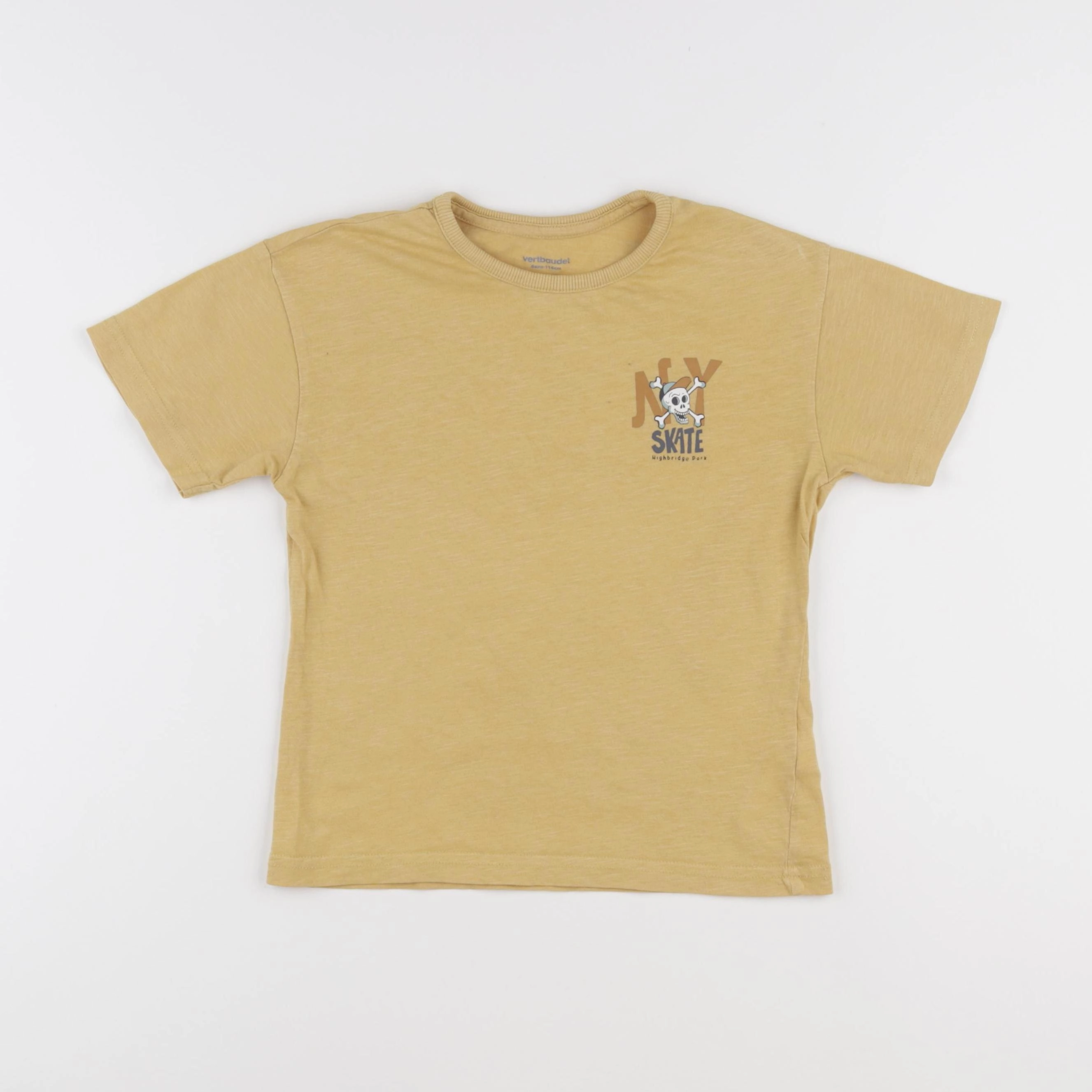 Vertbaudet - tee-shirt imprimé au dos jaune - 6 ans