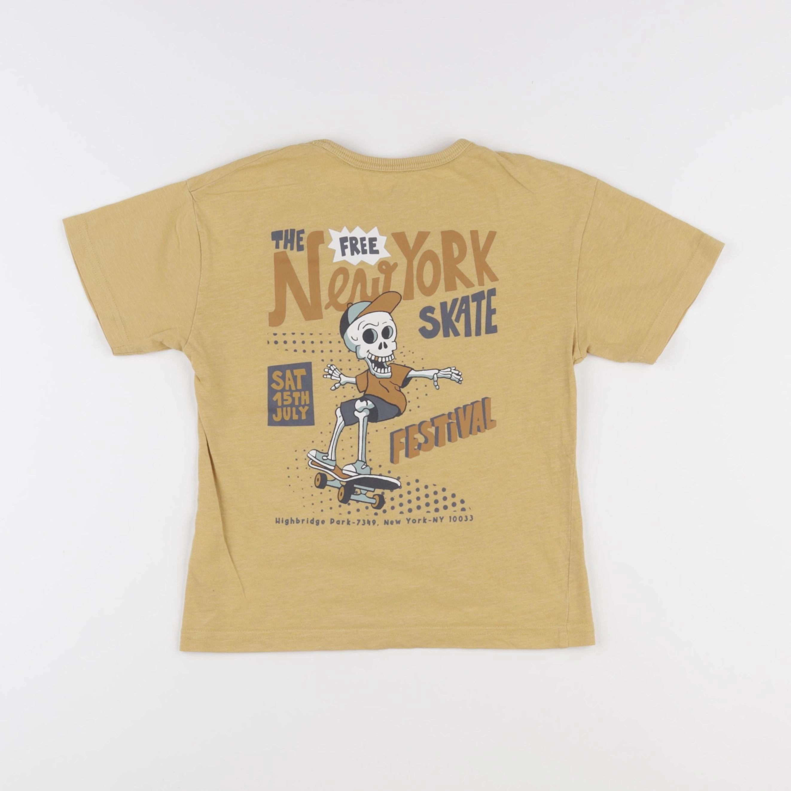 Vertbaudet - tee-shirt imprimé au dos jaune - 6 ans