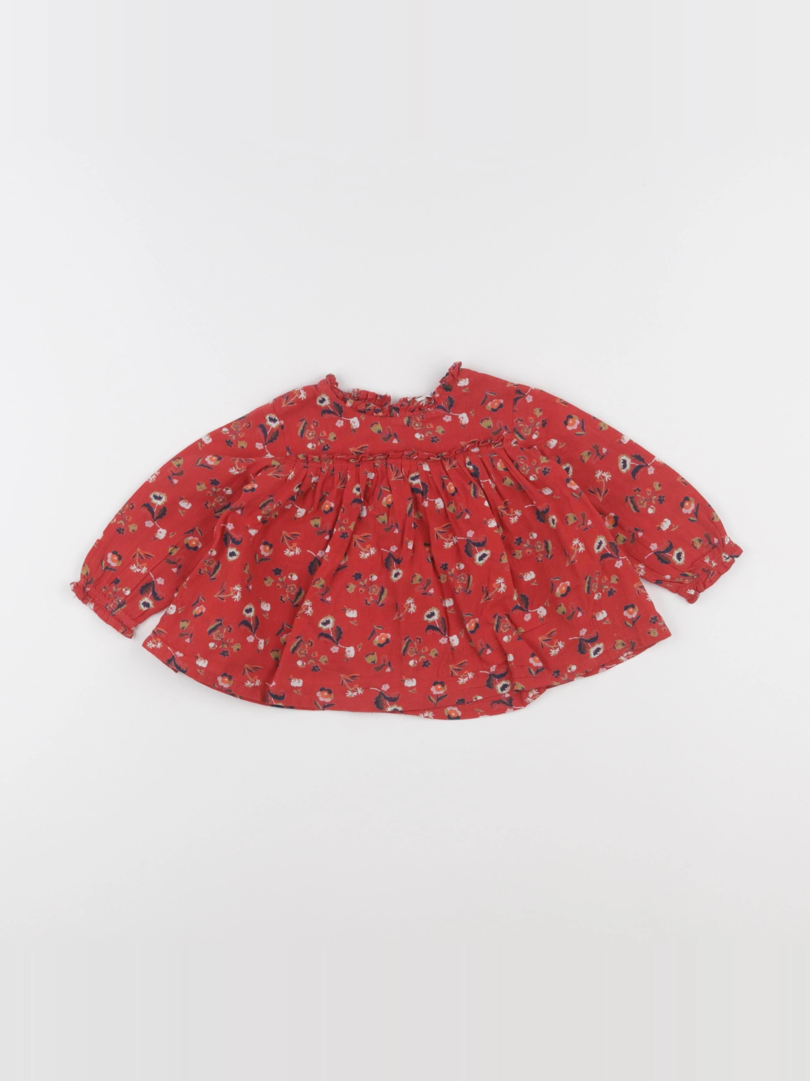 Boutchou - blouse rouge - 6 mois