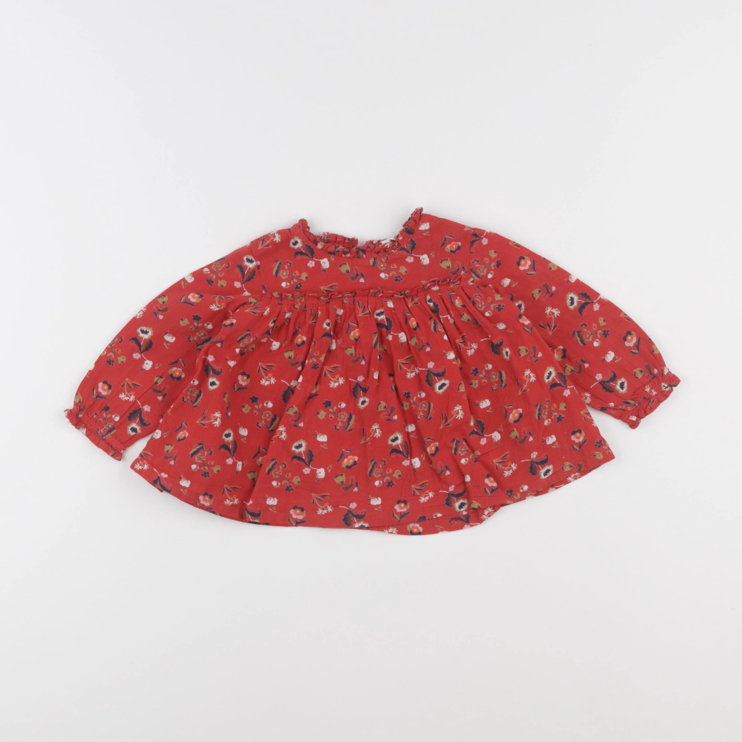 Boutchou - blouse rouge - 6 mois