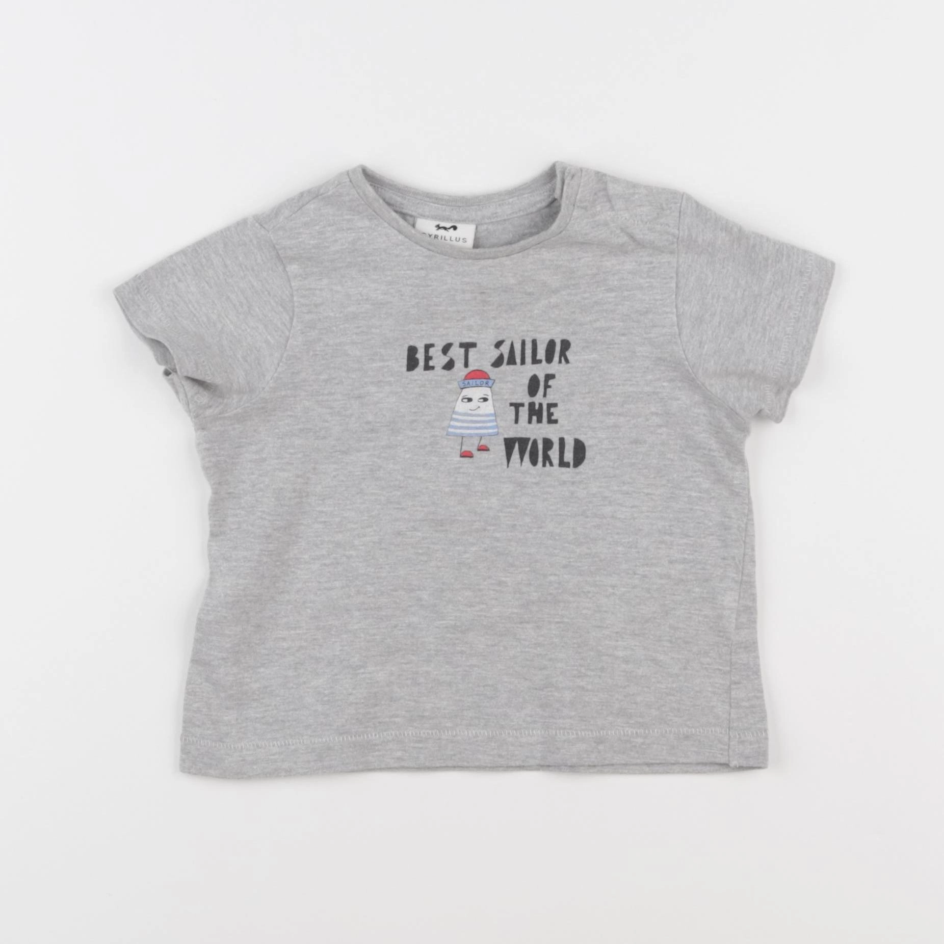 Cyrillus - tee-shirt gris - 9 mois