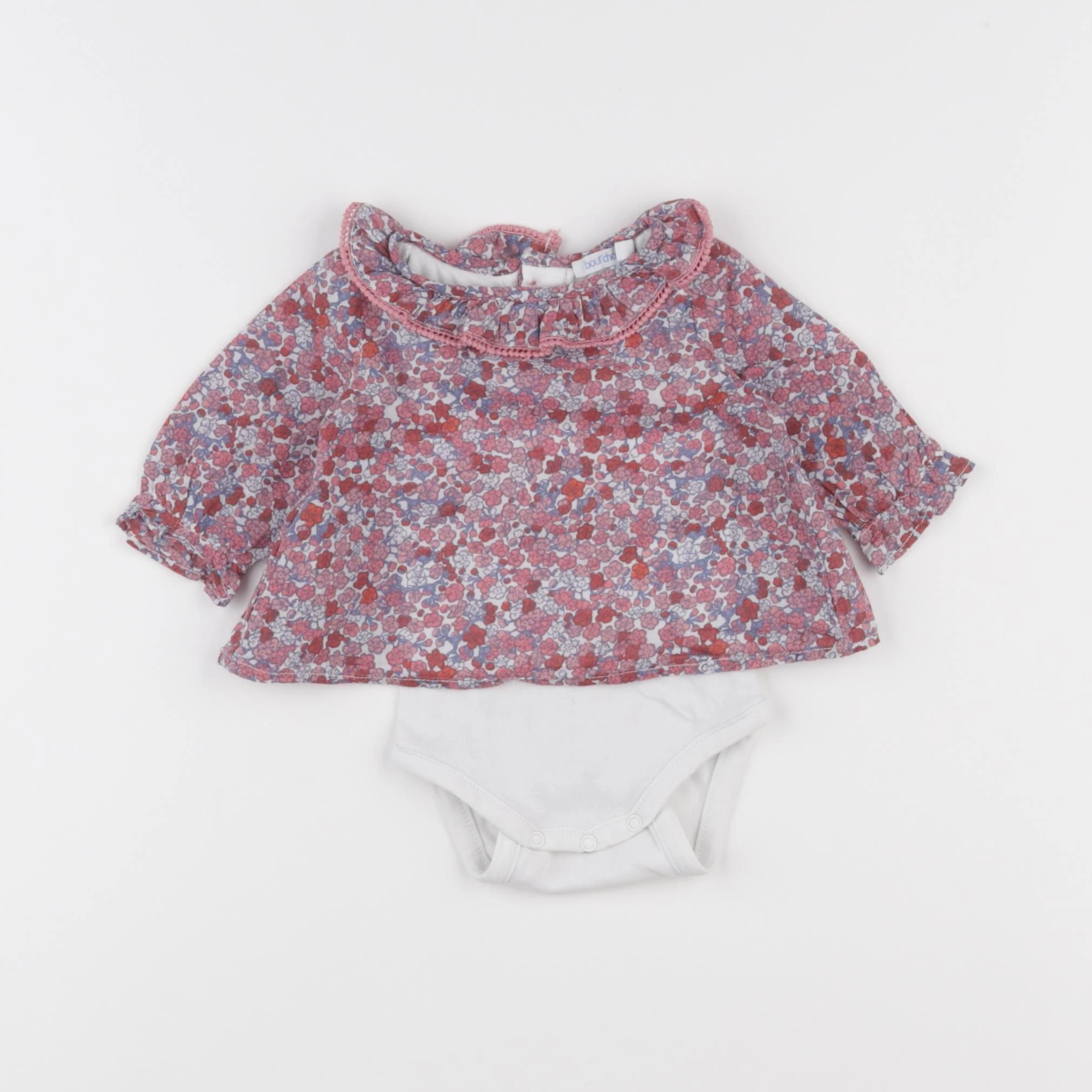 Boutchou - body blouse rouge - 1 mois