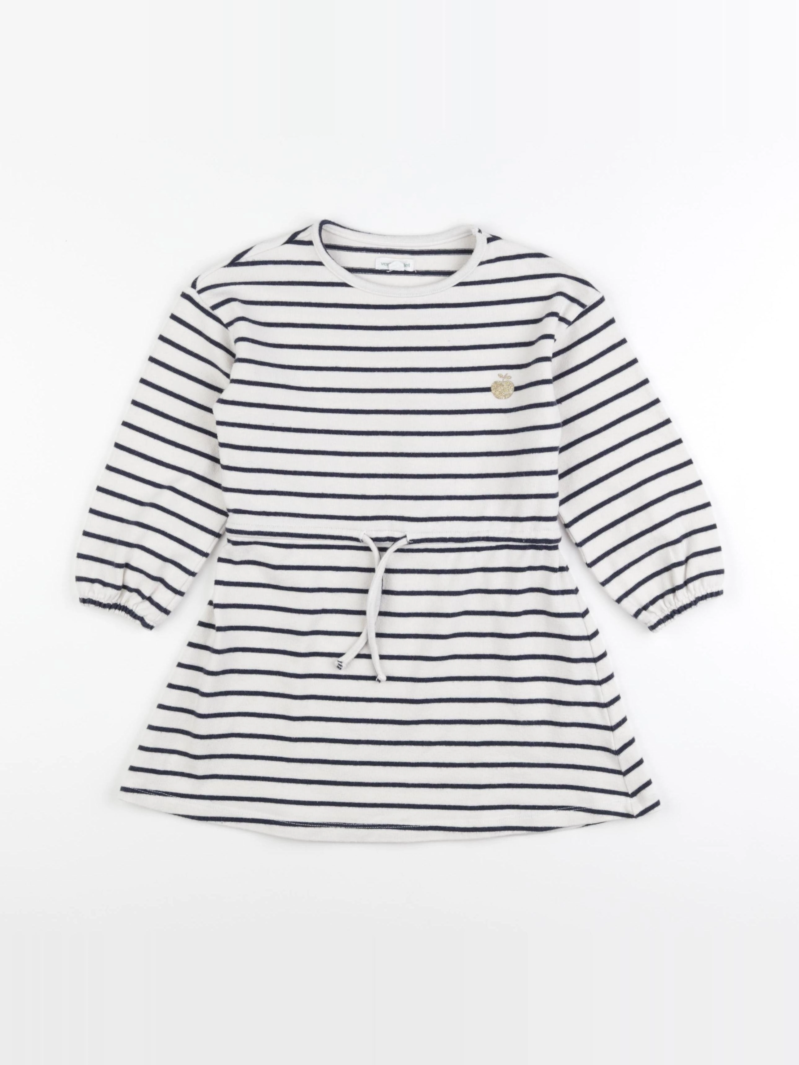 Vertbaudet - robe blanc, bleu - 5 ans