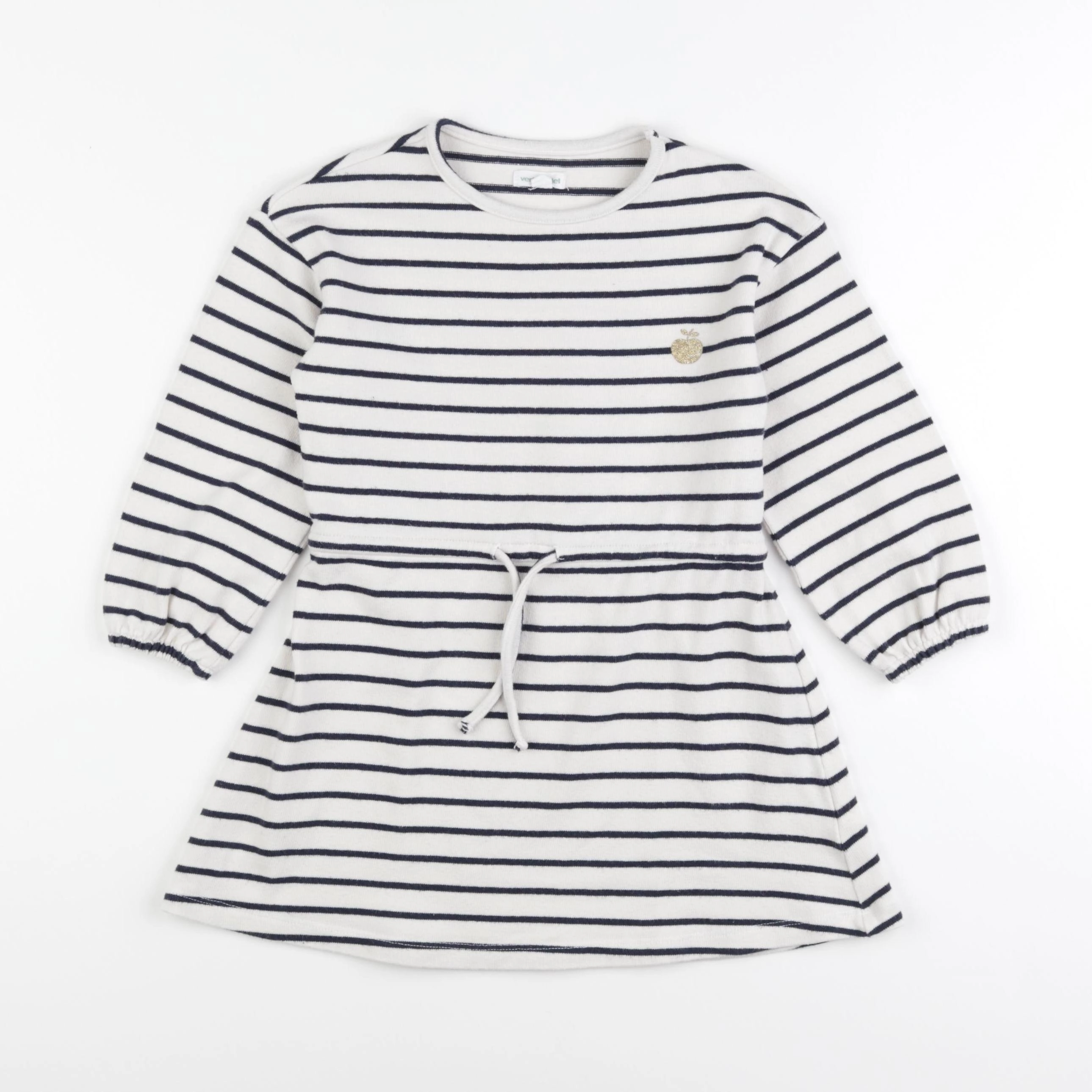 Vertbaudet - robe blanc, bleu - 5 ans