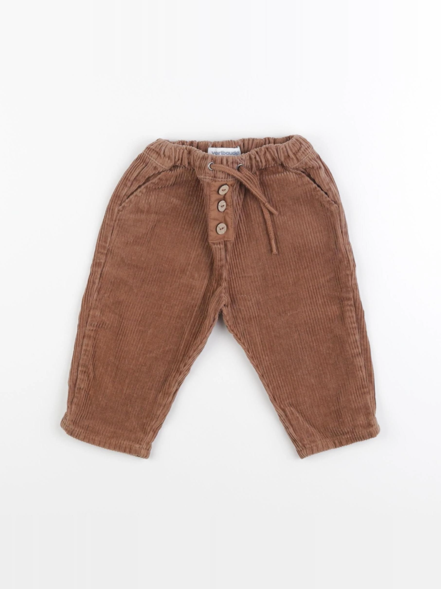 Vertbaudet - pantalon marron - 9 mois