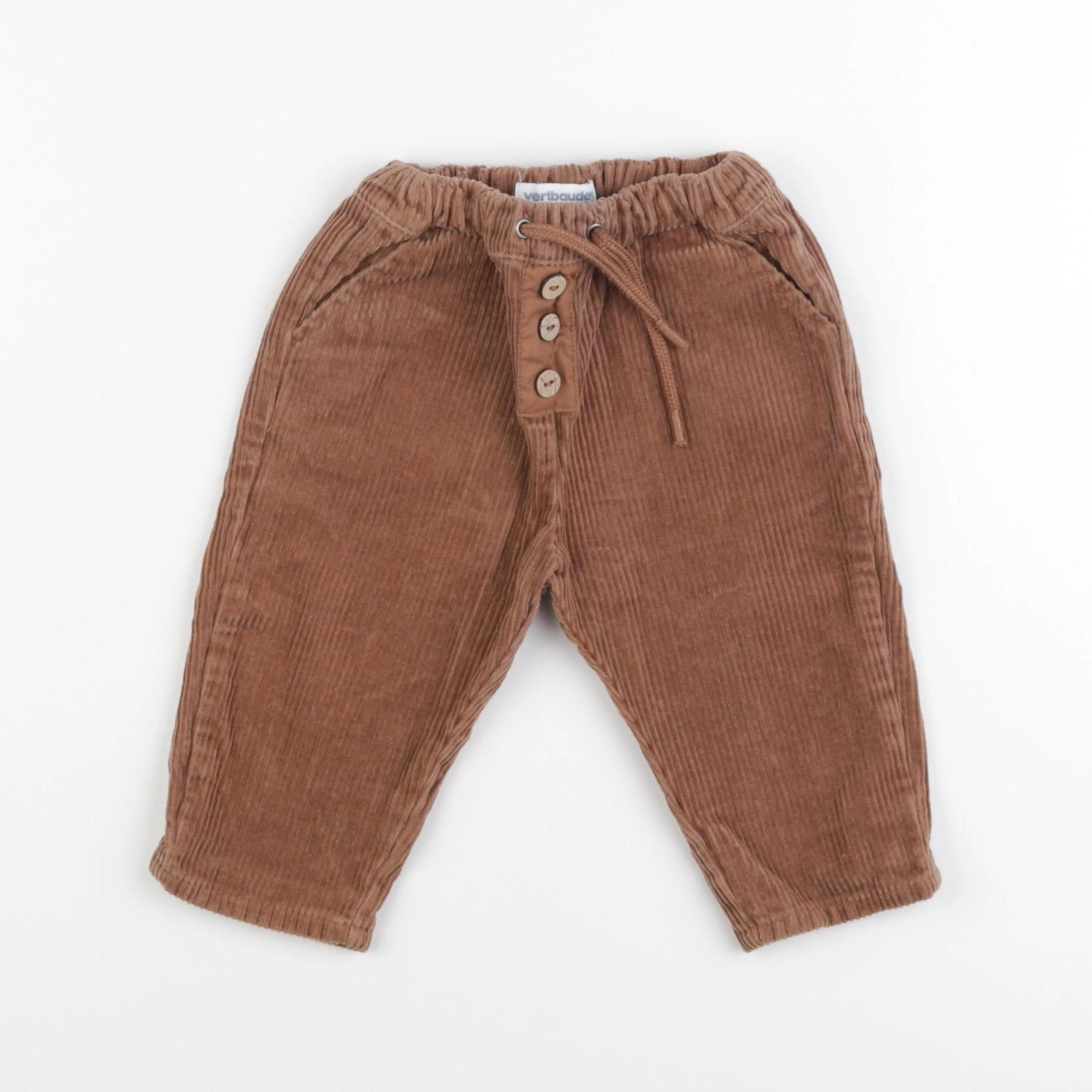 Vertbaudet - pantalon marron - 9 mois