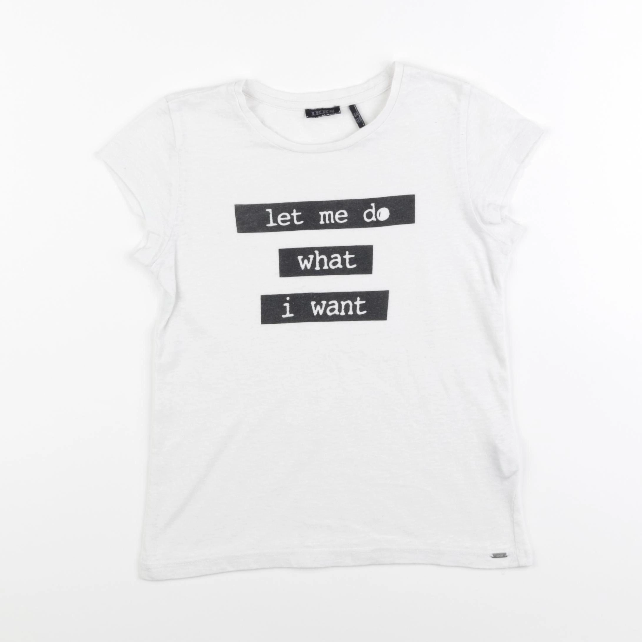 IKKS - tee-shirt blanc, noir - 8 ans