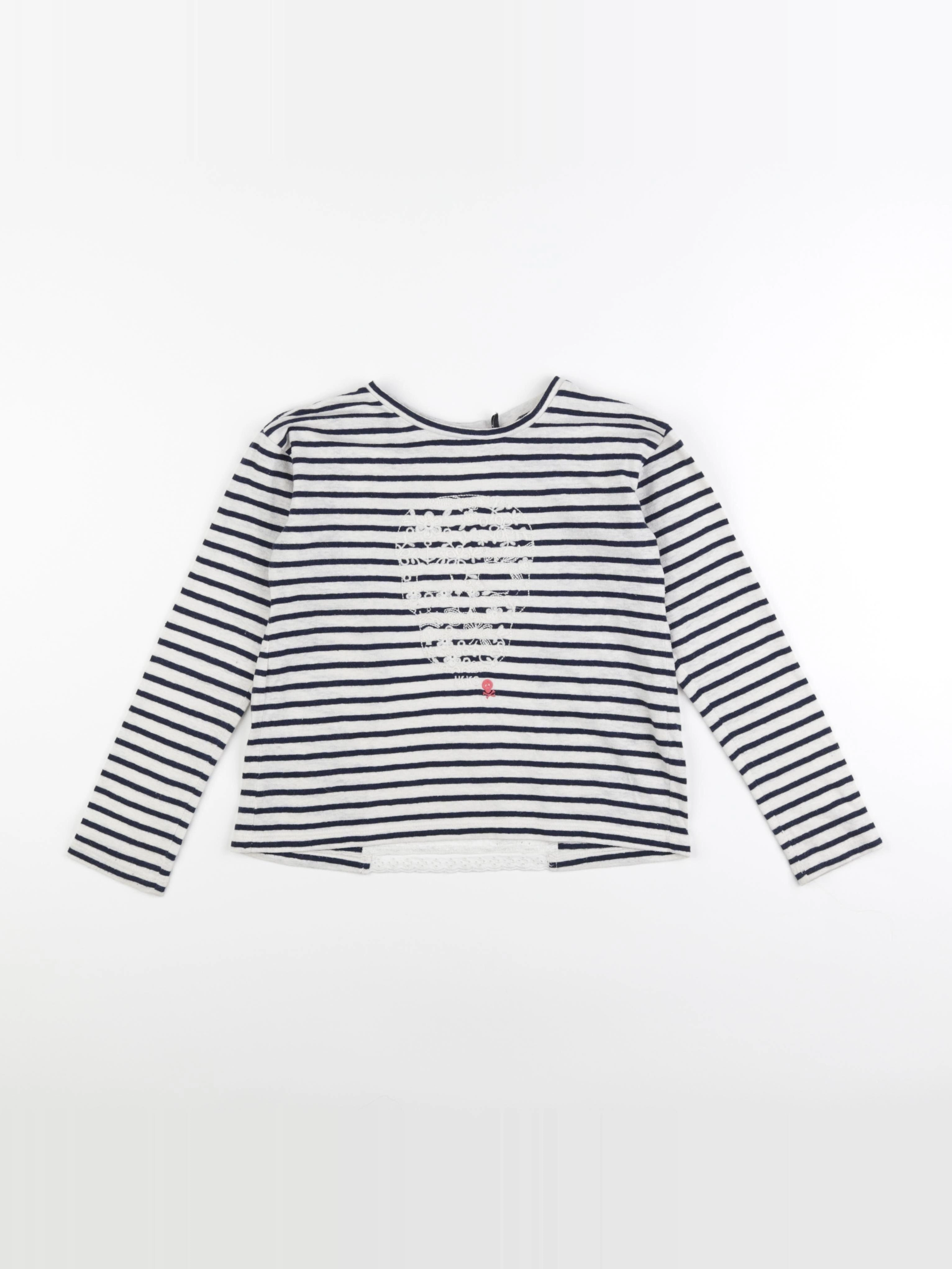 IKKS - tee-shirt beige, bleu - 8 ans