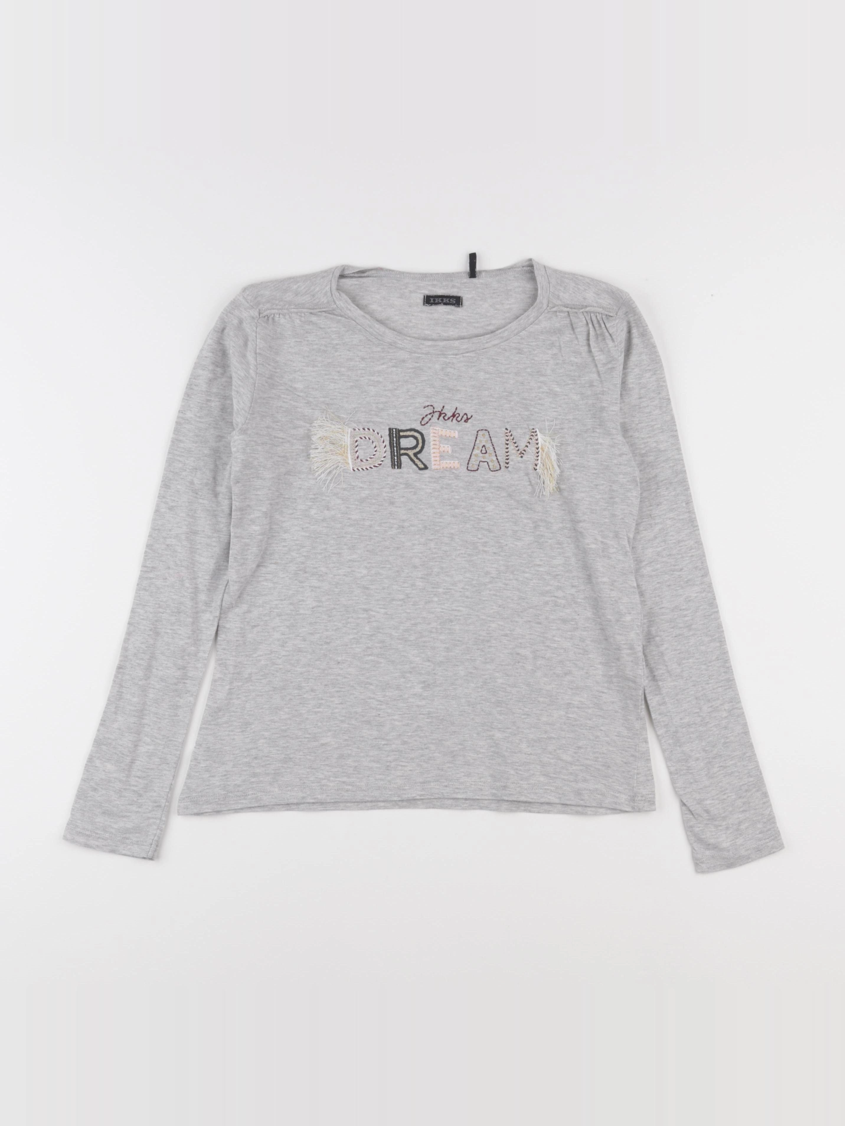 IKKS - tee-shirt gris - 10 ans