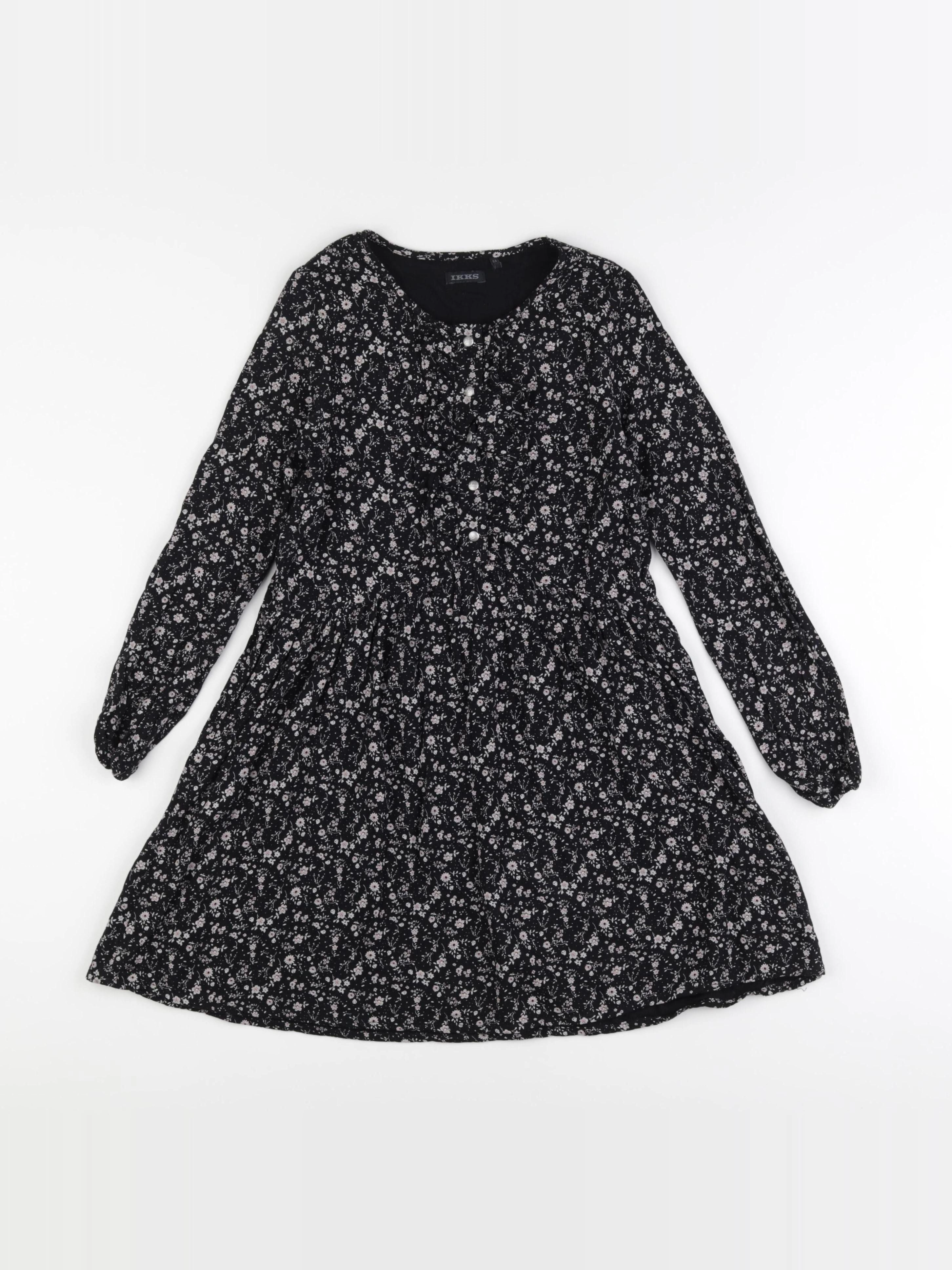 IKKS - robe noir - 8 ans