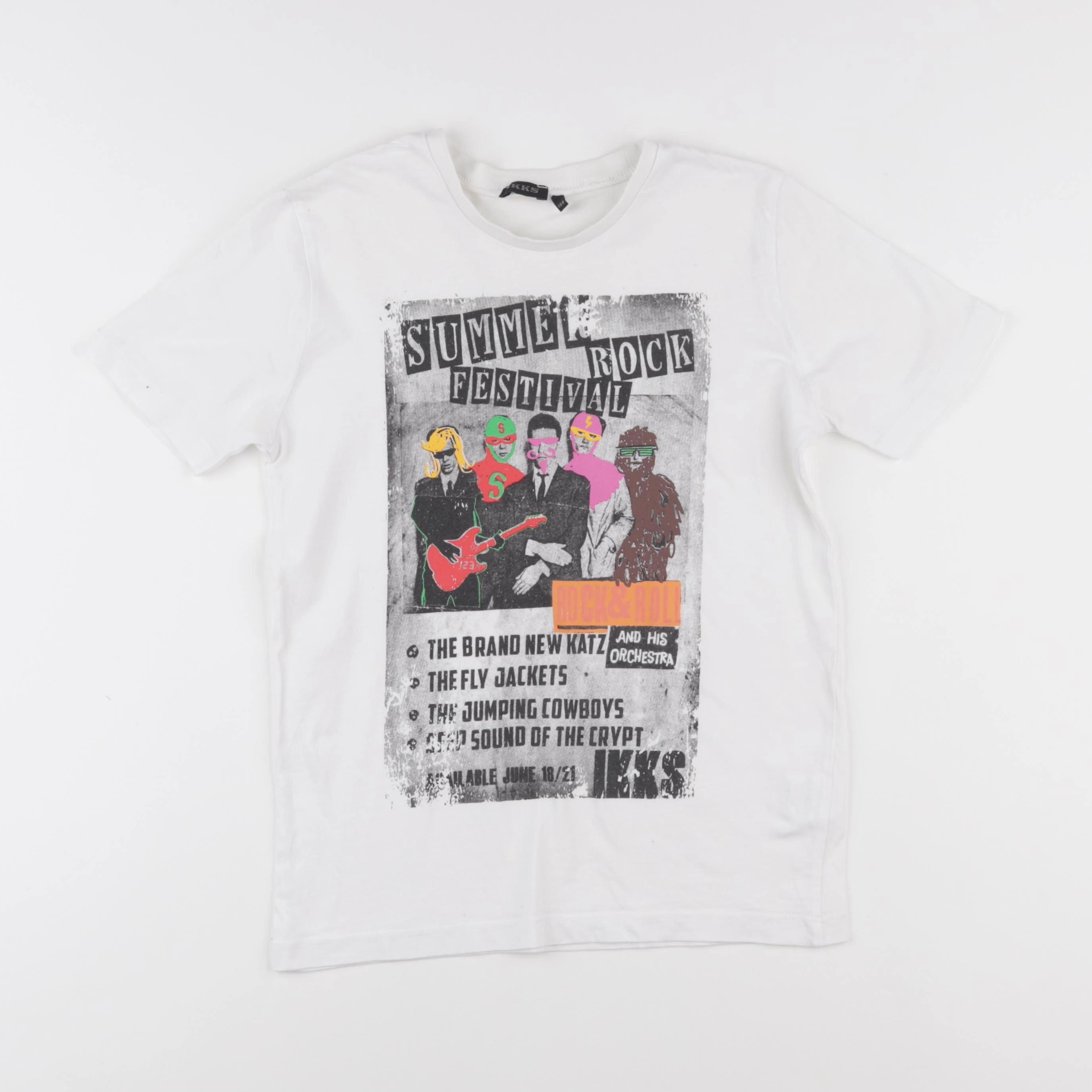 IKKS - tee-shirt blanc - 10 ans