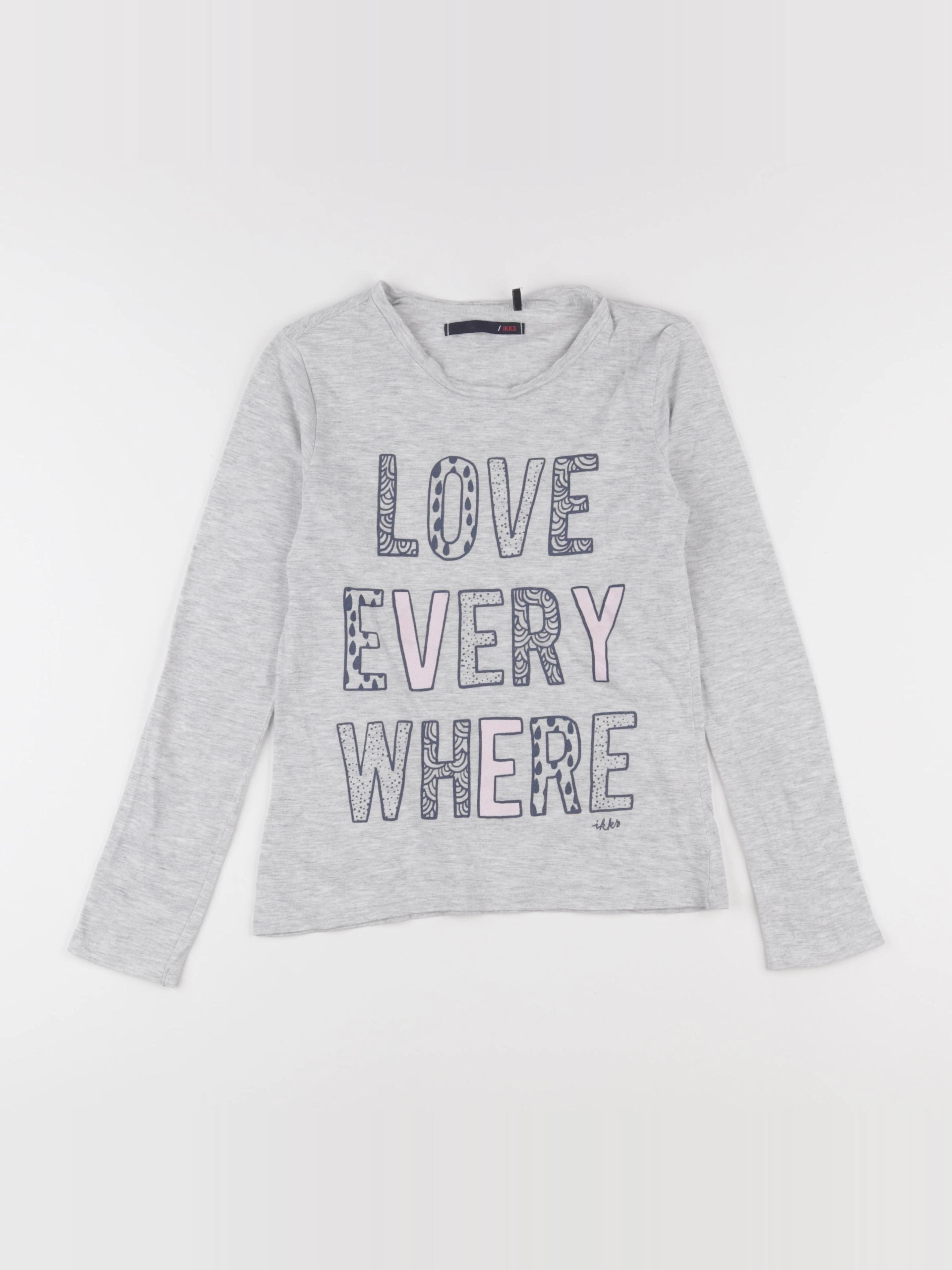 IKKS - tee-shirt gris - 10 ans
