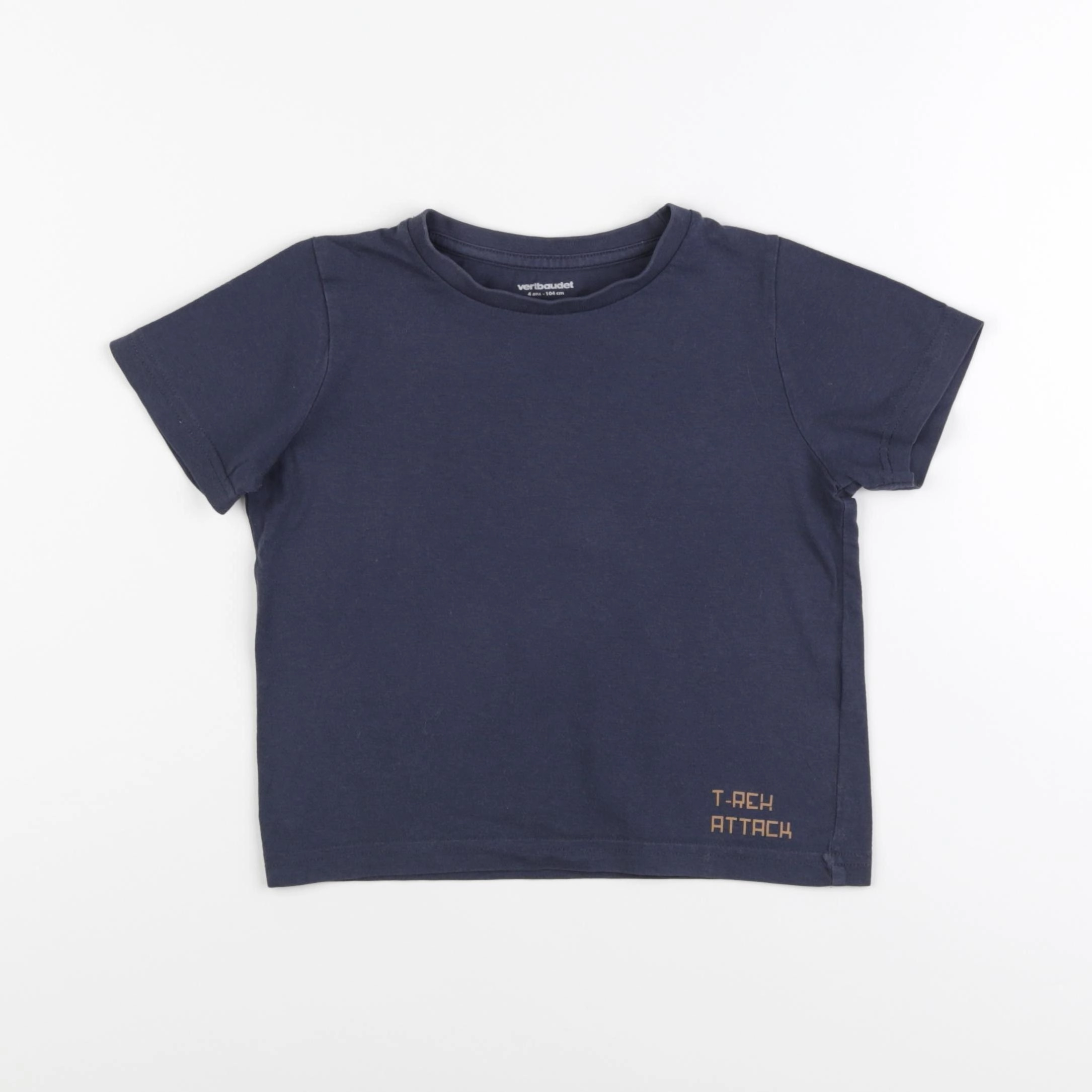 Vertbaudet - tee-shirt bleu - 4 ans