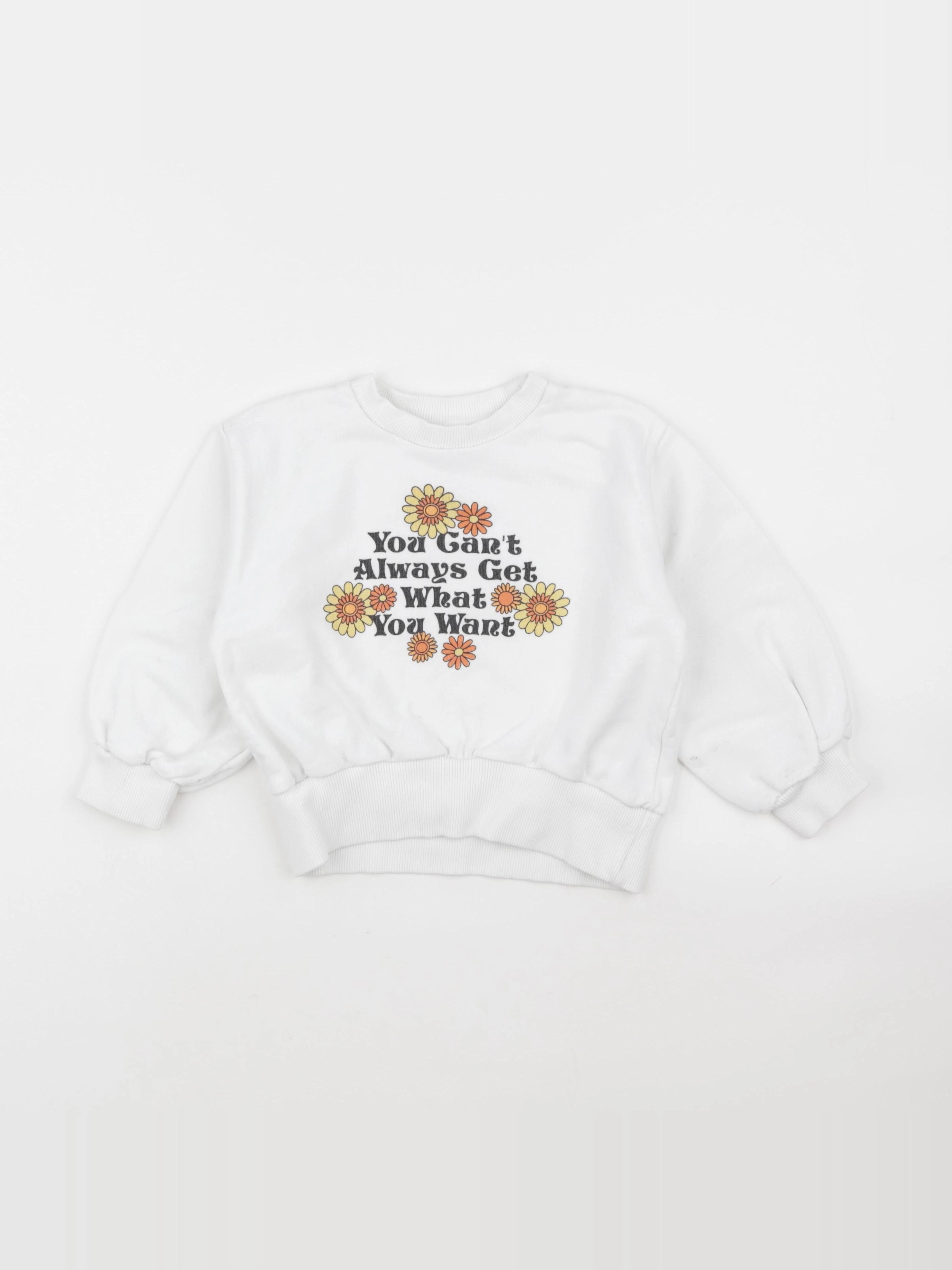 Hundred Pieces - sweat blanc - 6 ans