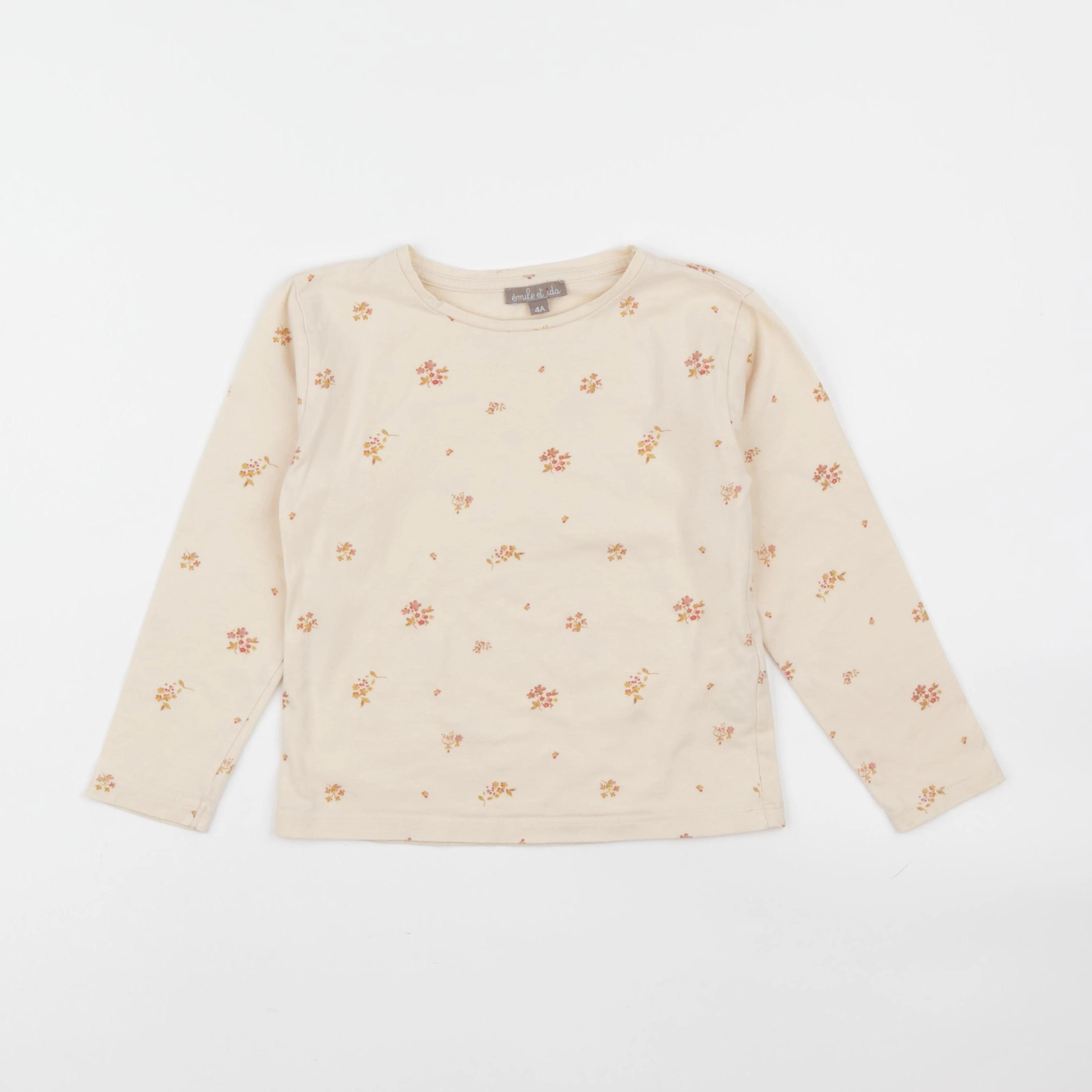 Emile et Ida - tee-shirt orange - 4 ans