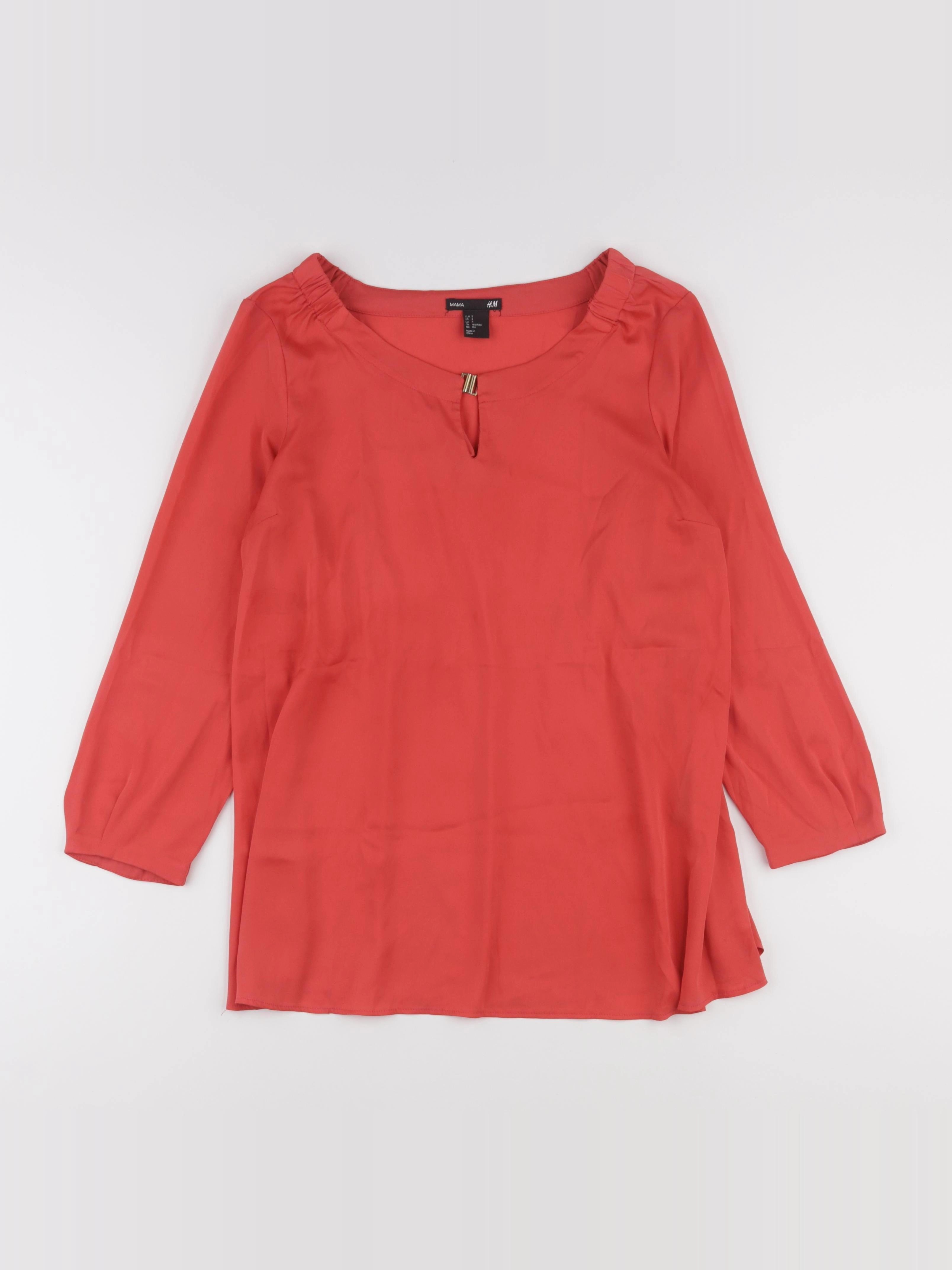 H&M - blouse grossesse rouge - s