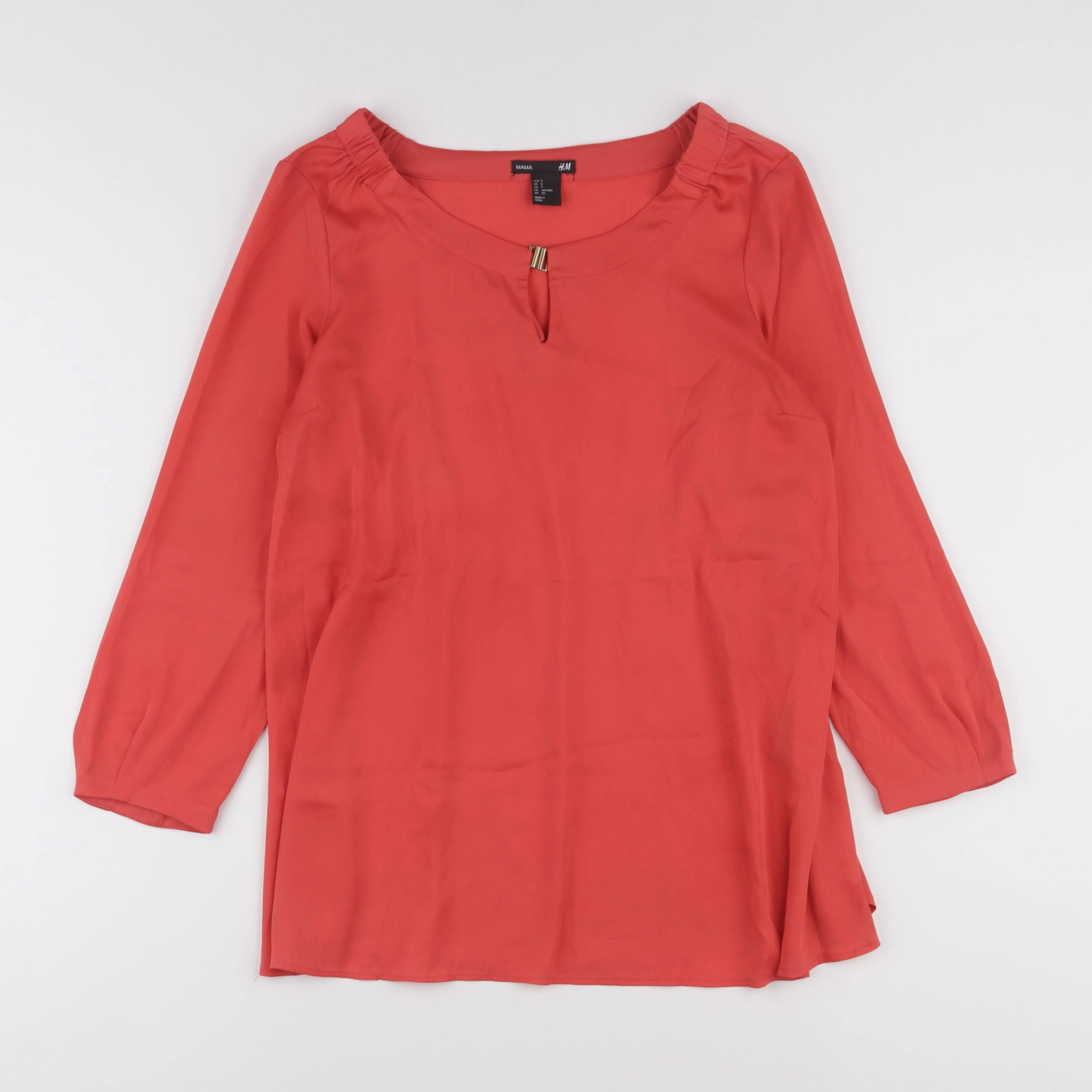 H&M - blouse grossesse rouge - s
